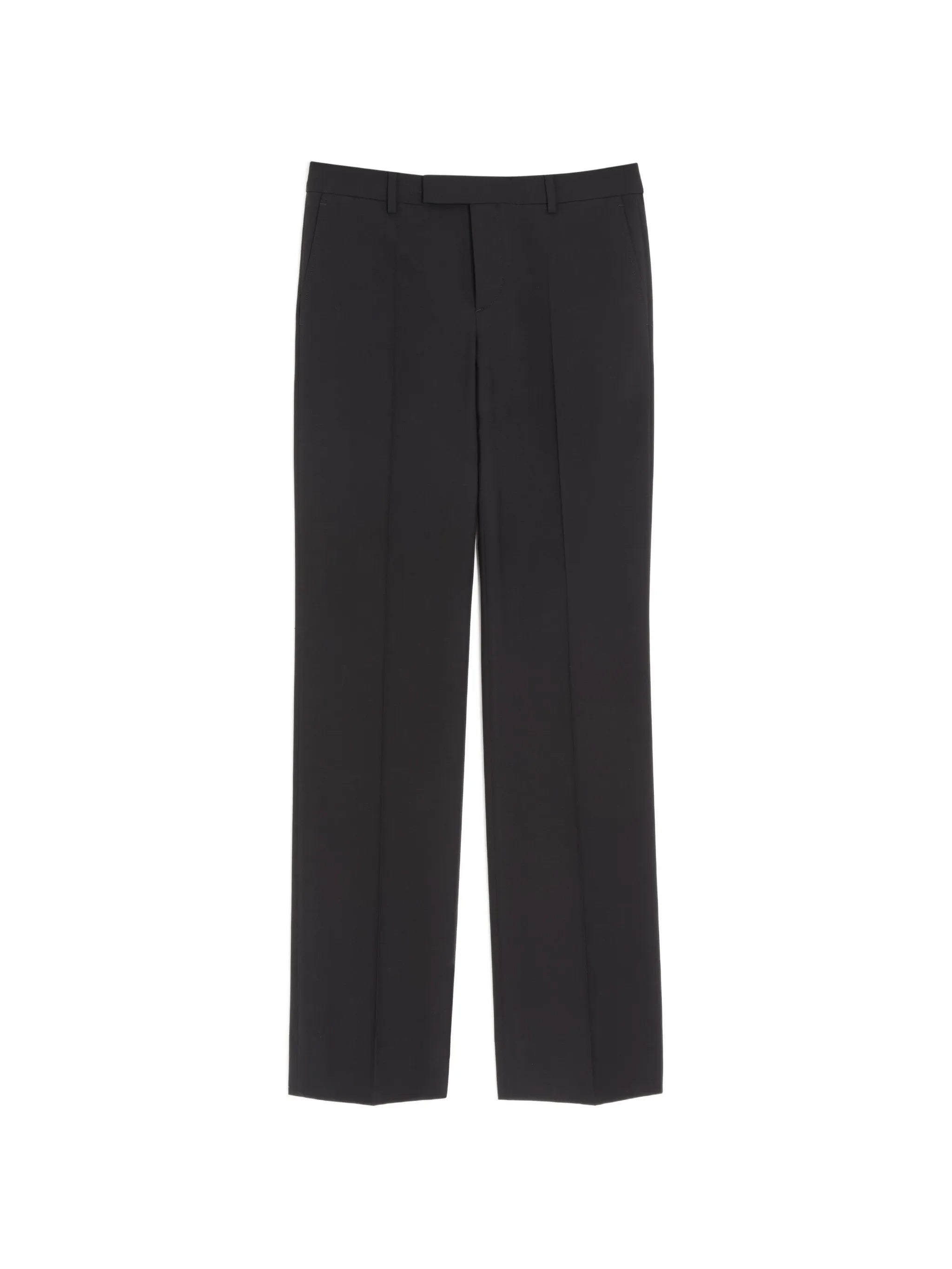Black Formalwear Straight-Leg Wool Pants
