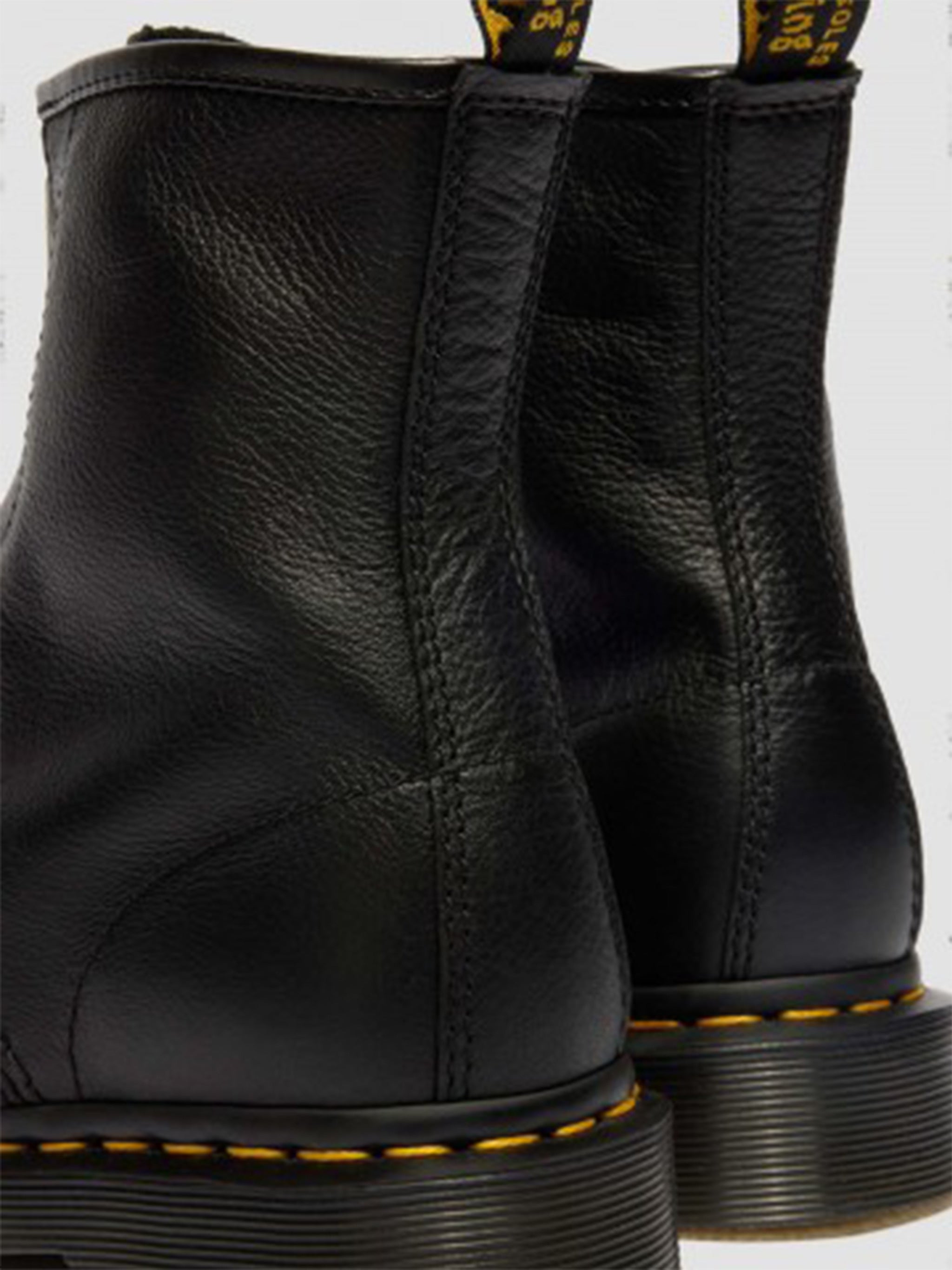 1460 Smooth Black Leather Zip Boots