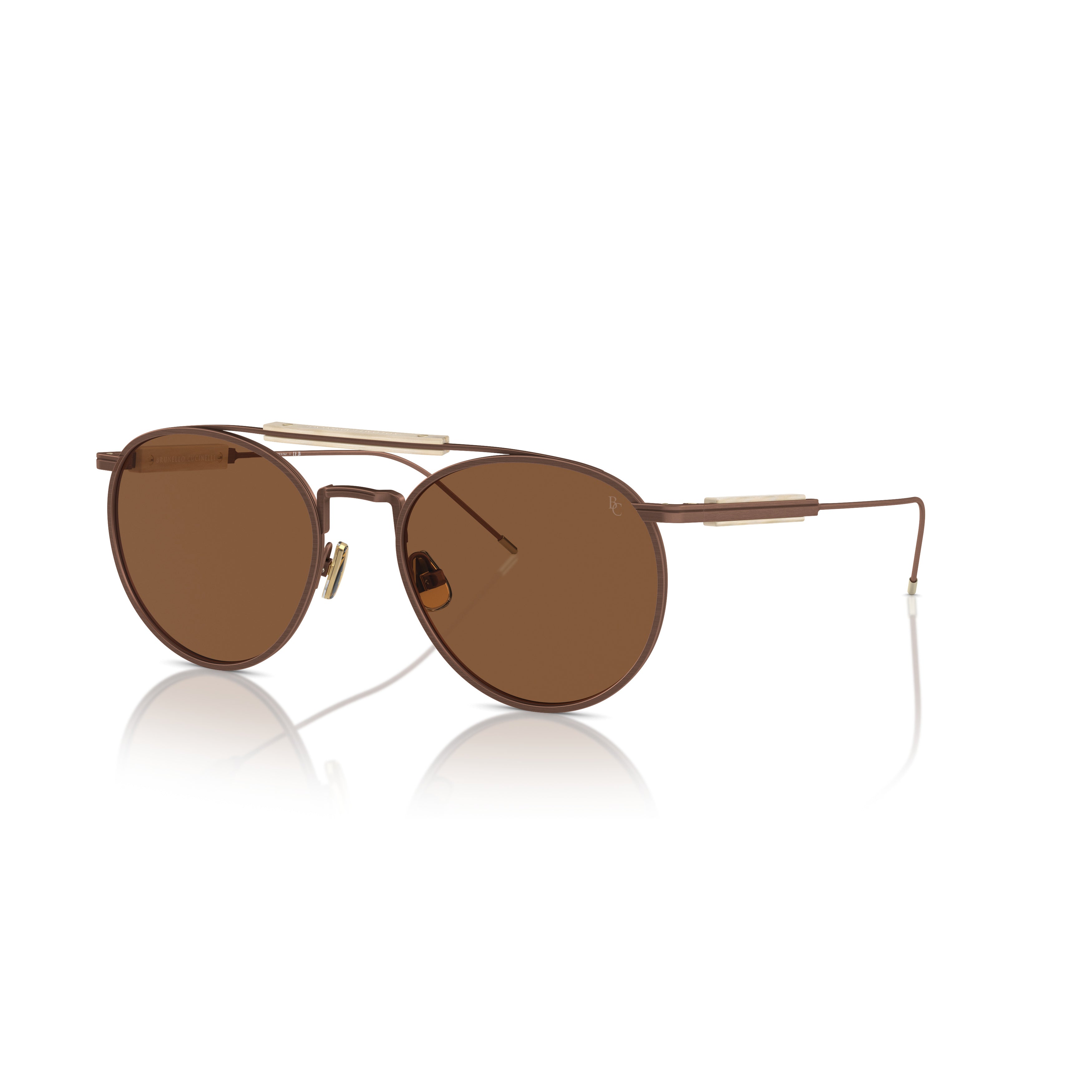 0bc2004st Titanium Frame Sunglasses with Double Bridge Design