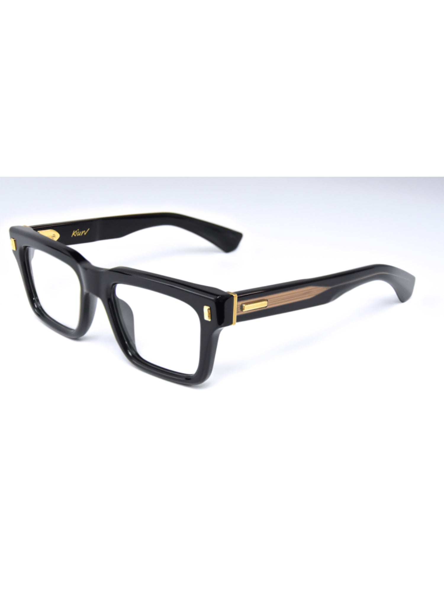 Bold Rectangular Optical Frames with Gold Accents