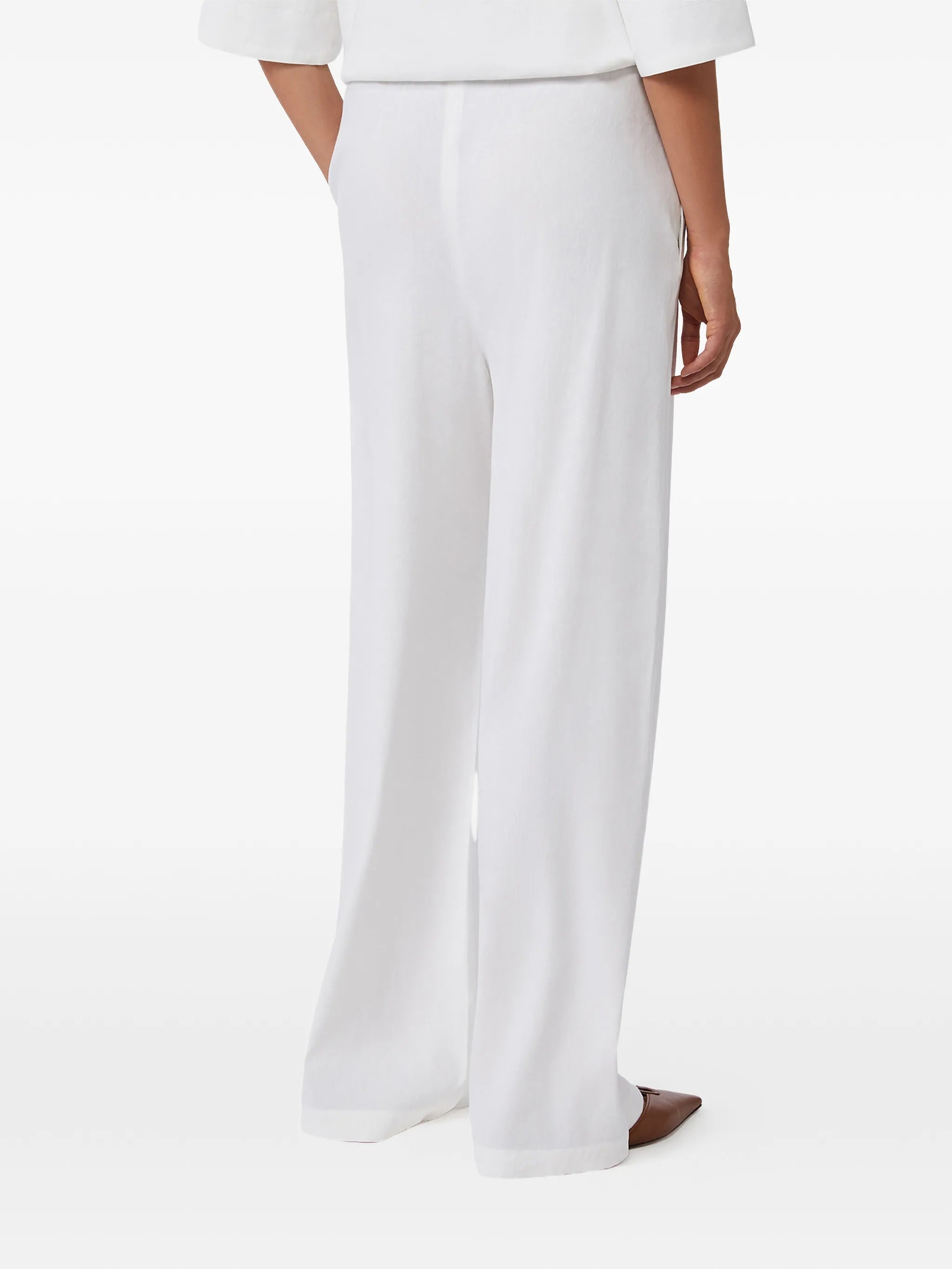 Mxpdestin Relaxed Fit Fabric Wide-Leg Pants