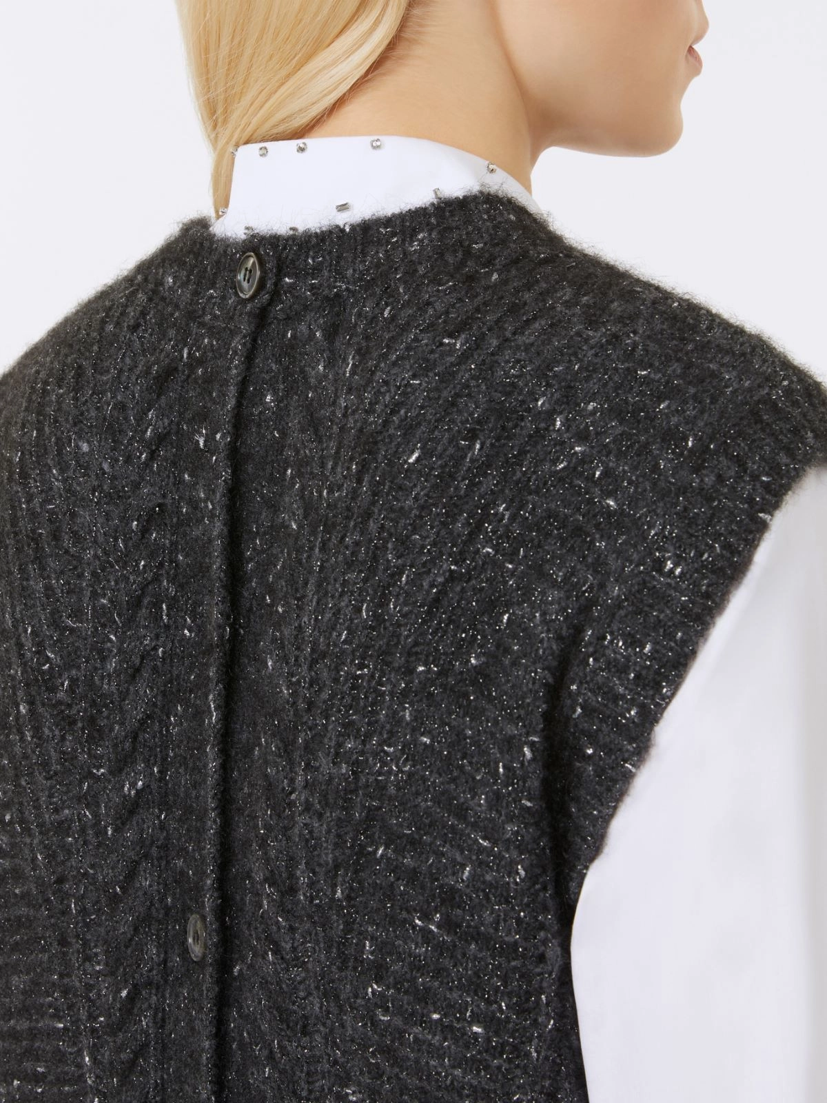 Textured Cable Knit Vest