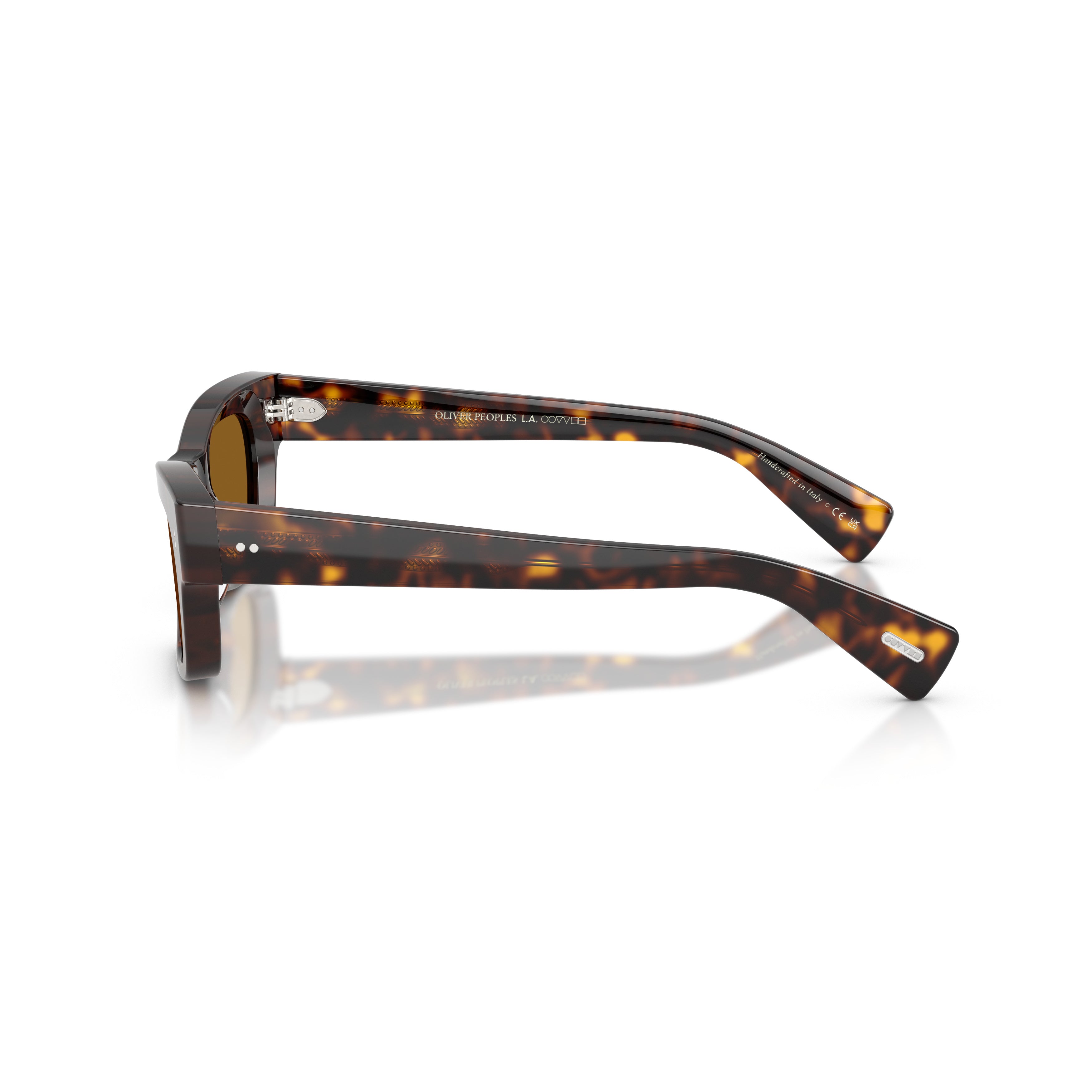 0ov5609su Rectangular Tortoiseshell Sunglasses with Glossy Finish