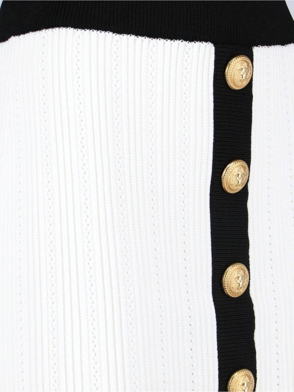 Viscose Blend Mini Skirt White