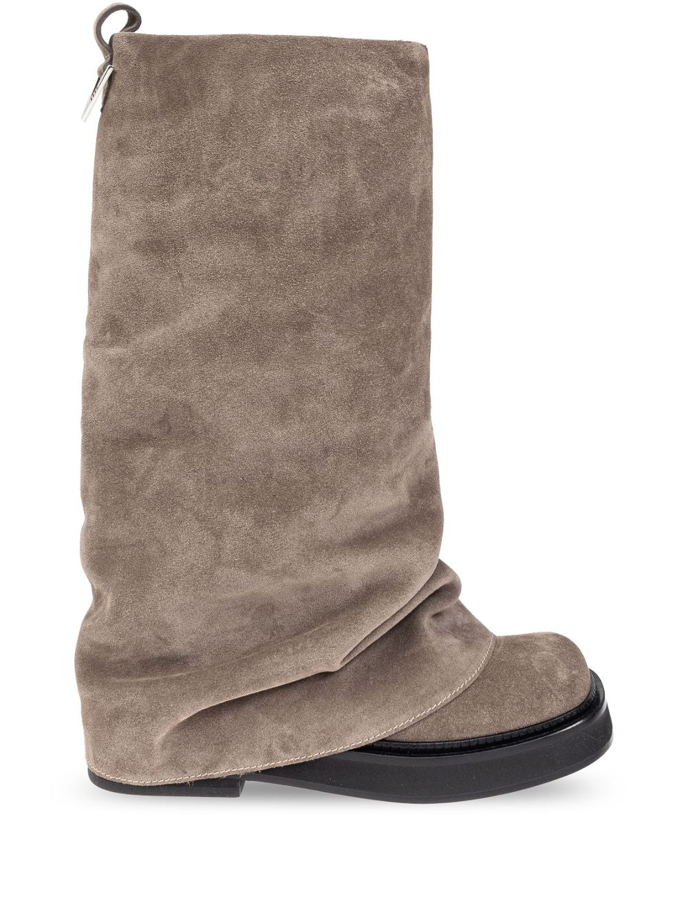 Soft Suede Slouchy Combat Boots