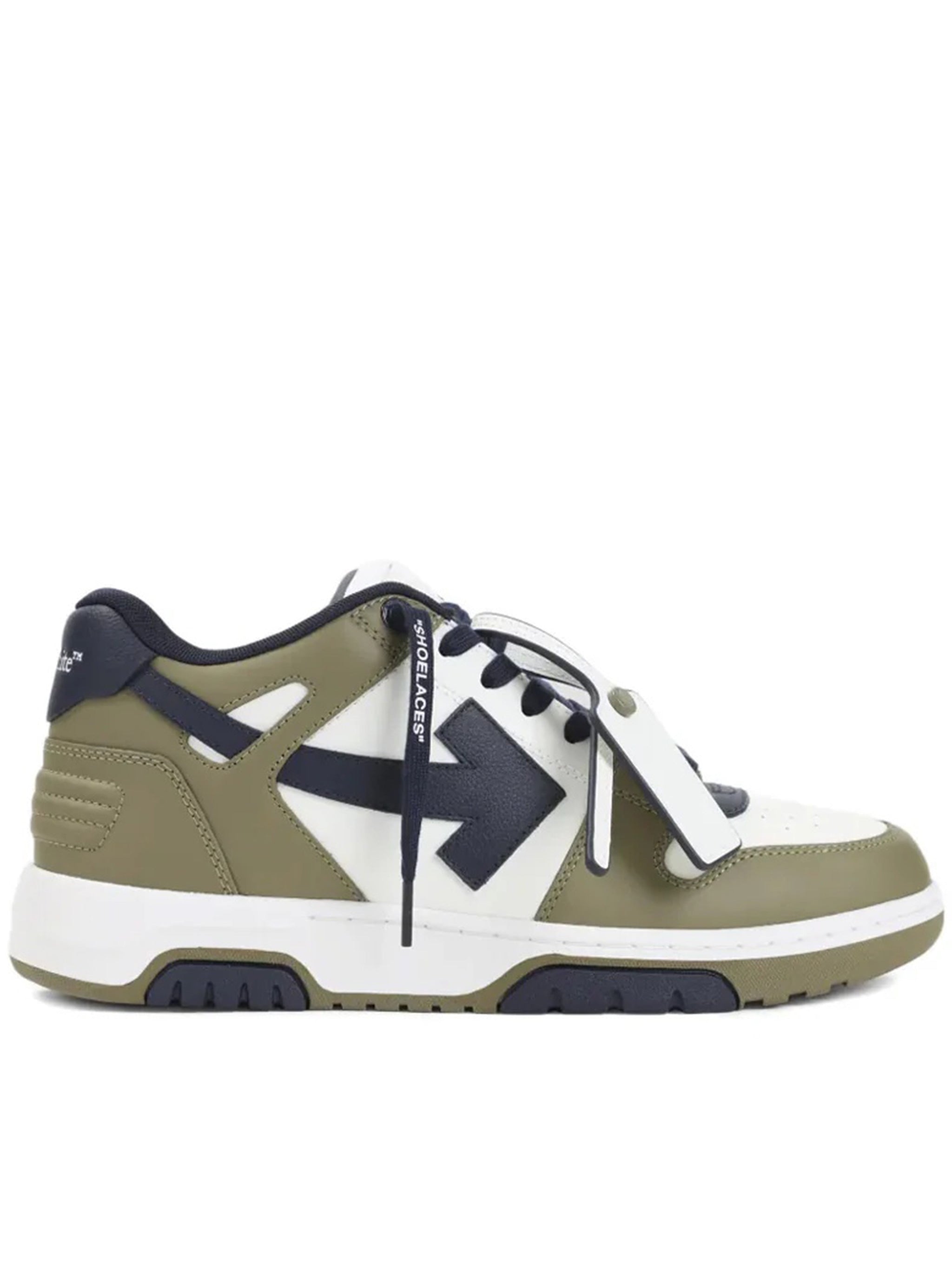 Olive/White Out Of Office Leather Sneakers