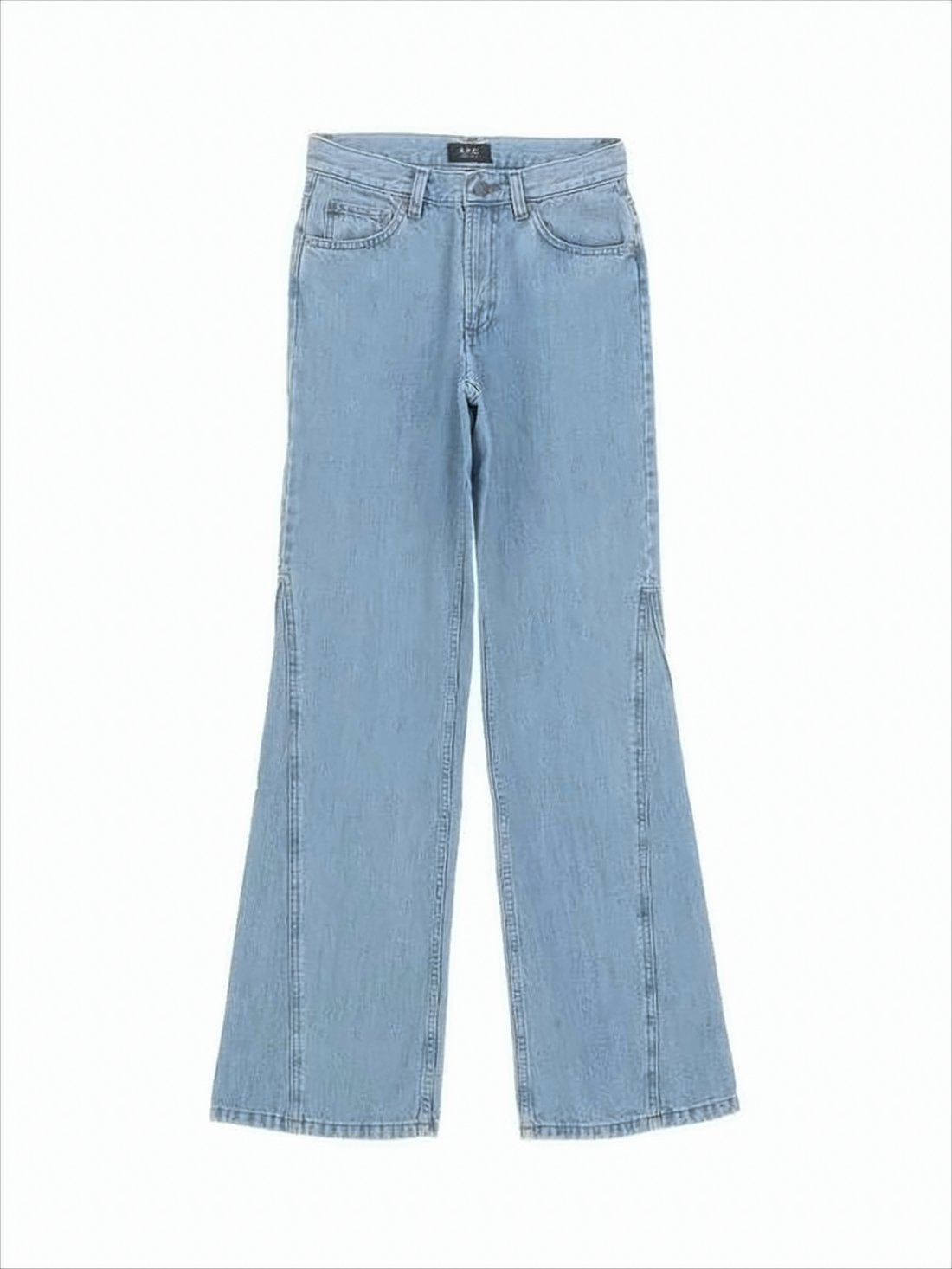 Light Blue High-Waisted Denim Pants