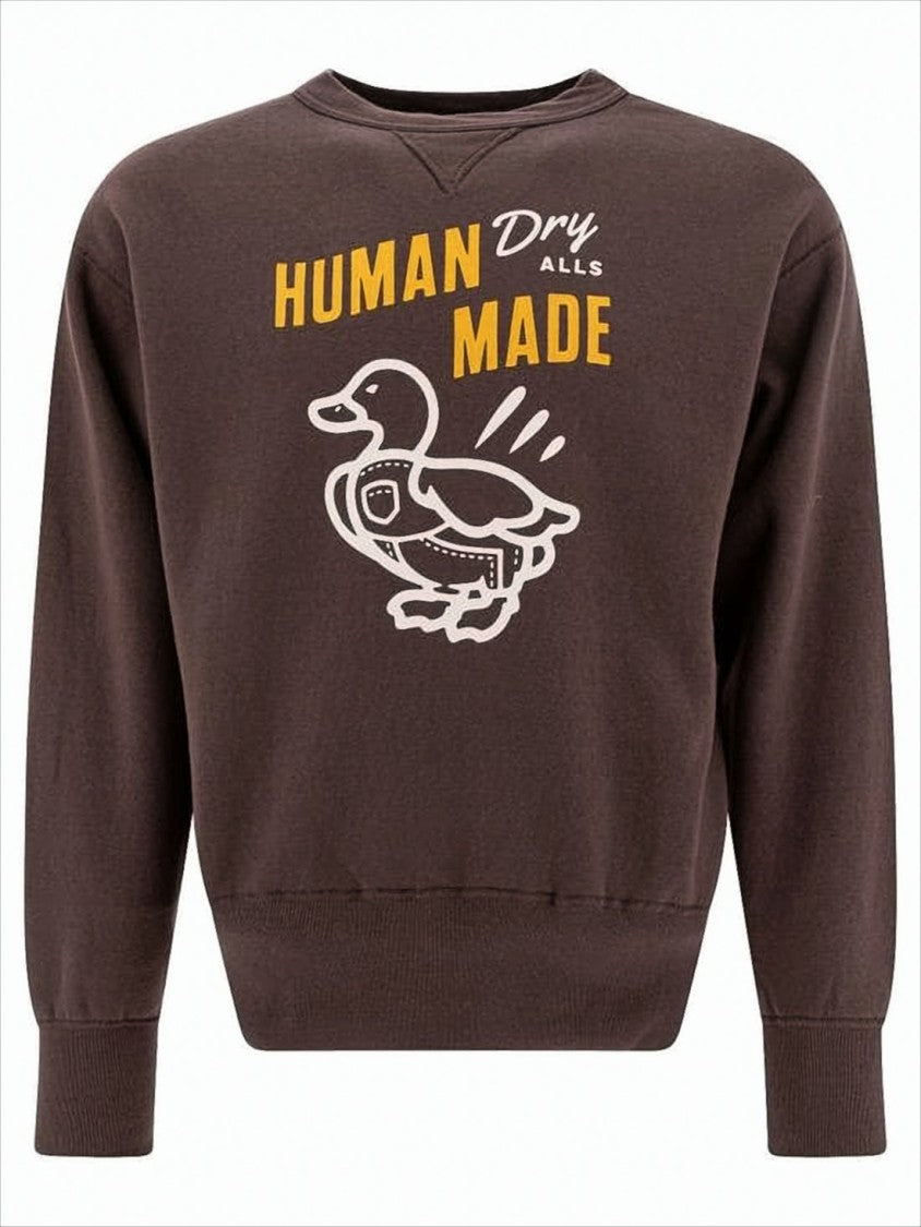 Relaxed Fit Graphic Print Long-Sleeve Sweatshirt
