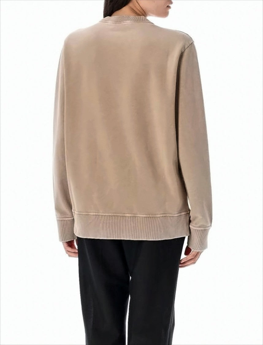 Ribbed Long-Sleeve Cotton Top With Embossed Logo