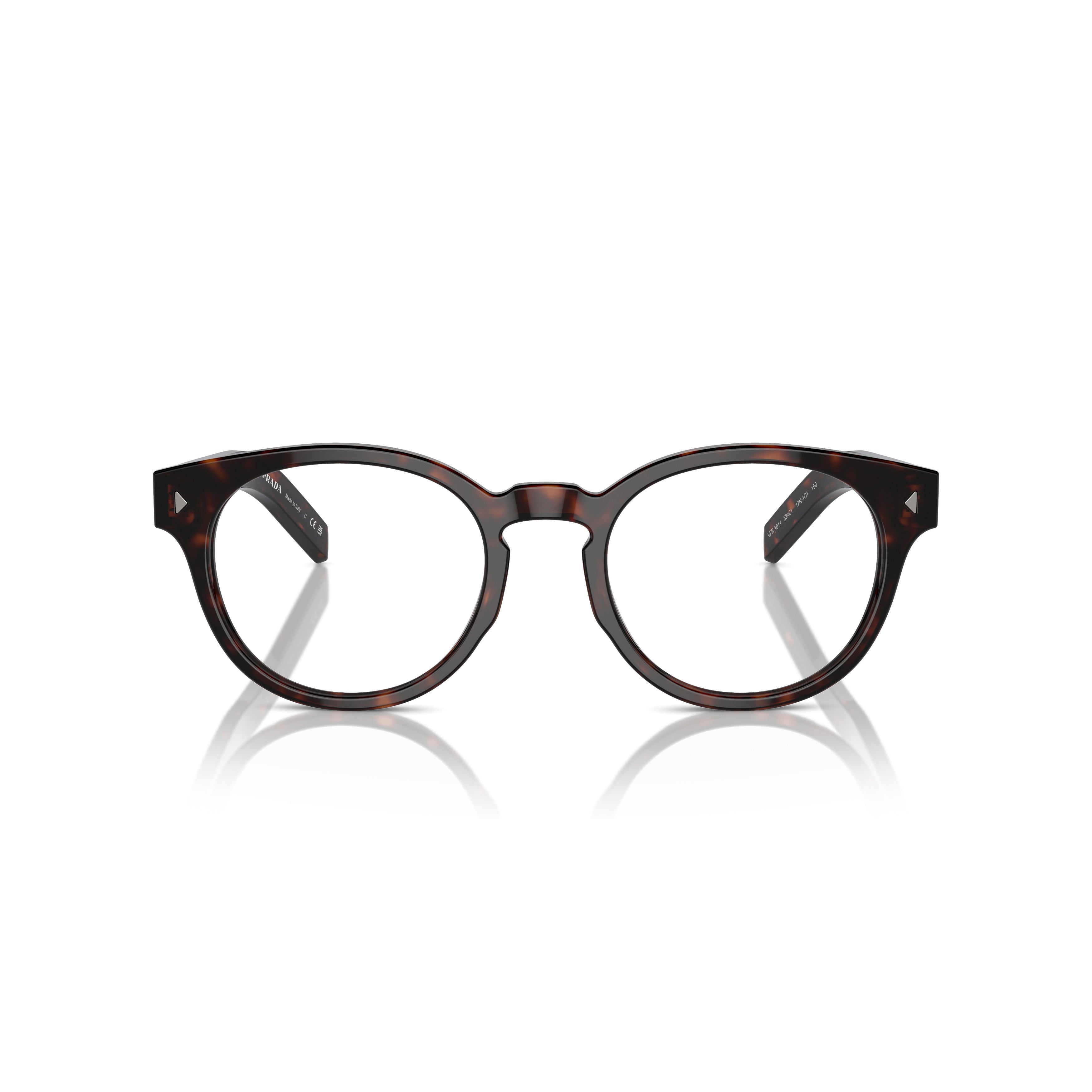 0pr A14v Round Tortoiseshell Acetate Eyeglasses