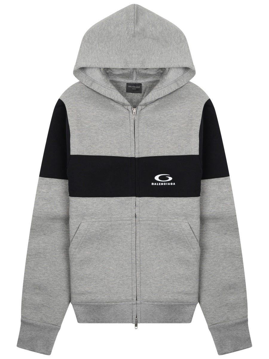 Hooded Sweatshirt With Color-Block Design