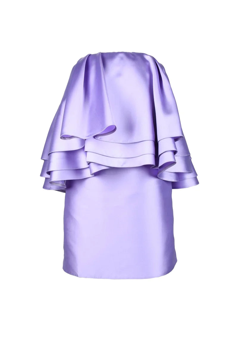 One-Shoulder Purple Dress