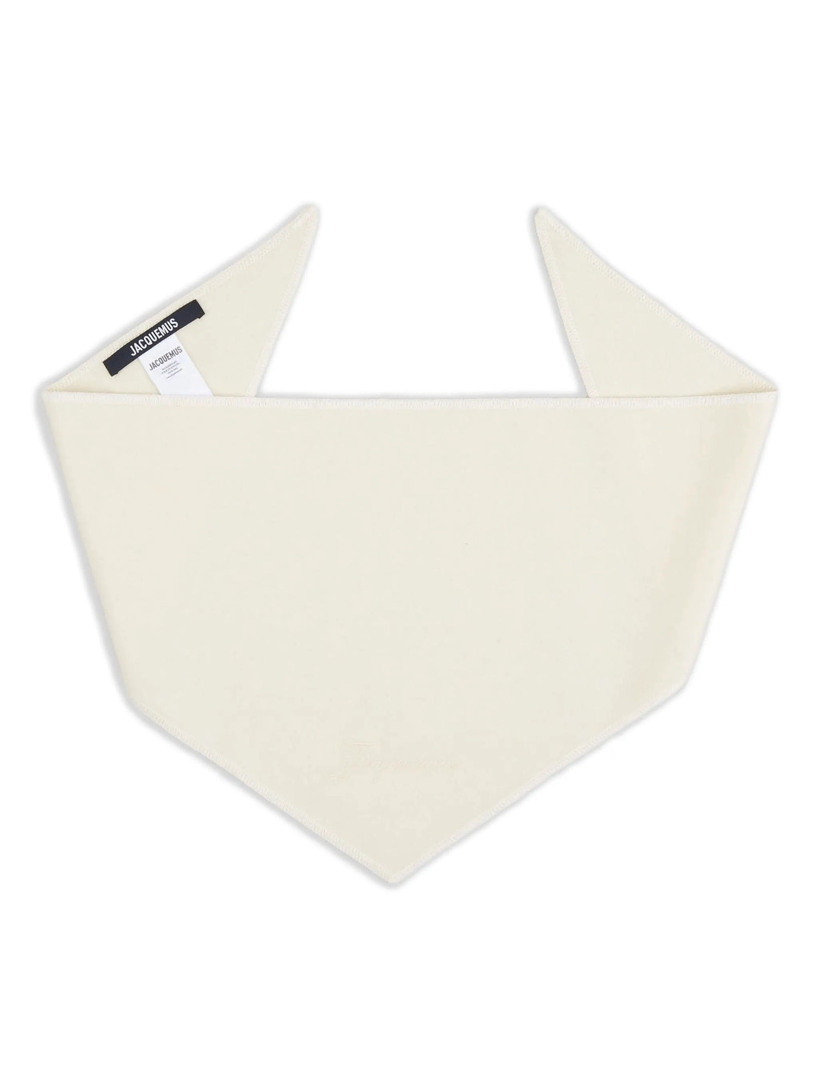 Triangular White Cashmere Scarf