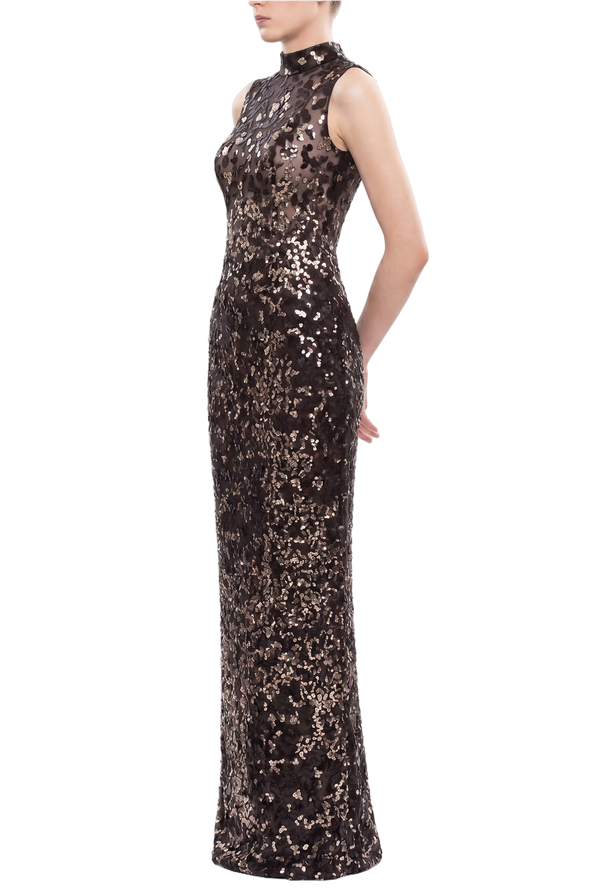 Sequin Embroidered Long Dress