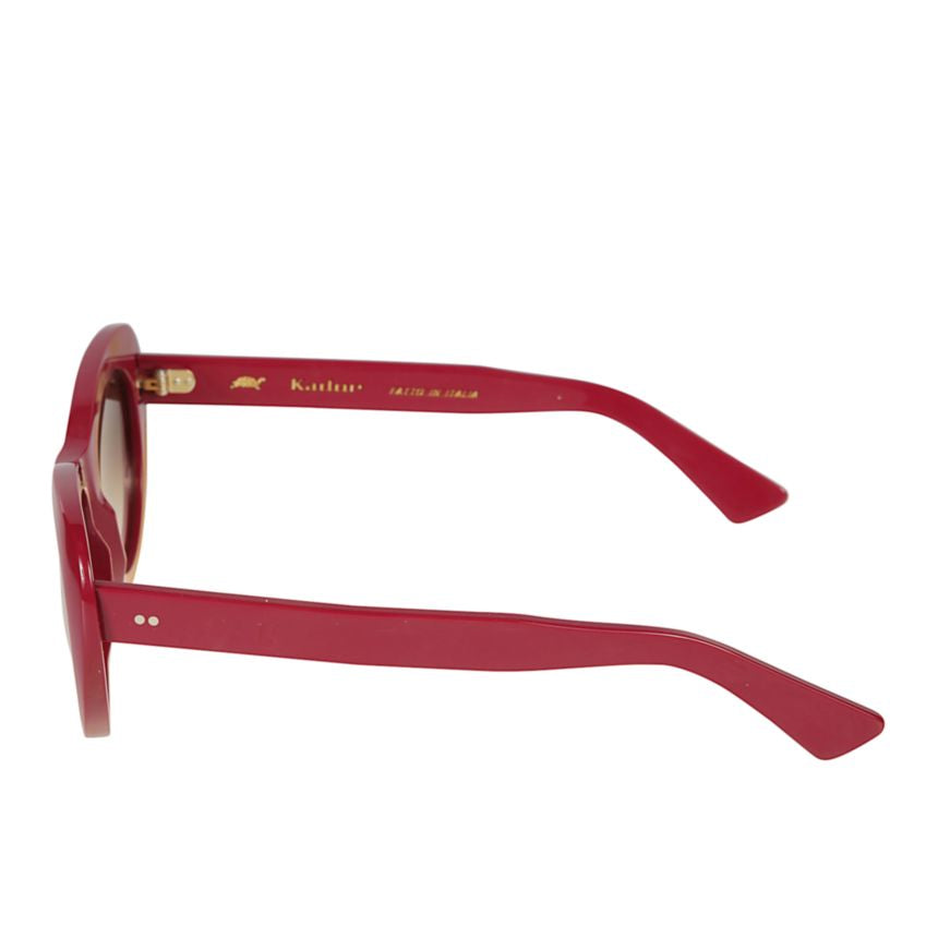 Capri Bold Rounded Frame Sunglasses with Gradient Lenses