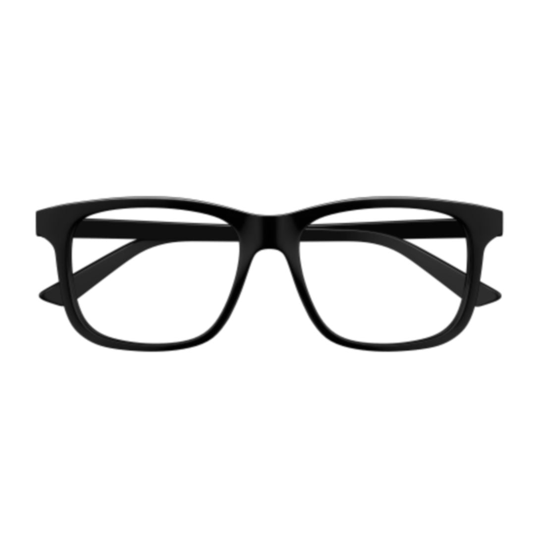 Rectangular Black Eyeglasses with Recycled Acetate Frame