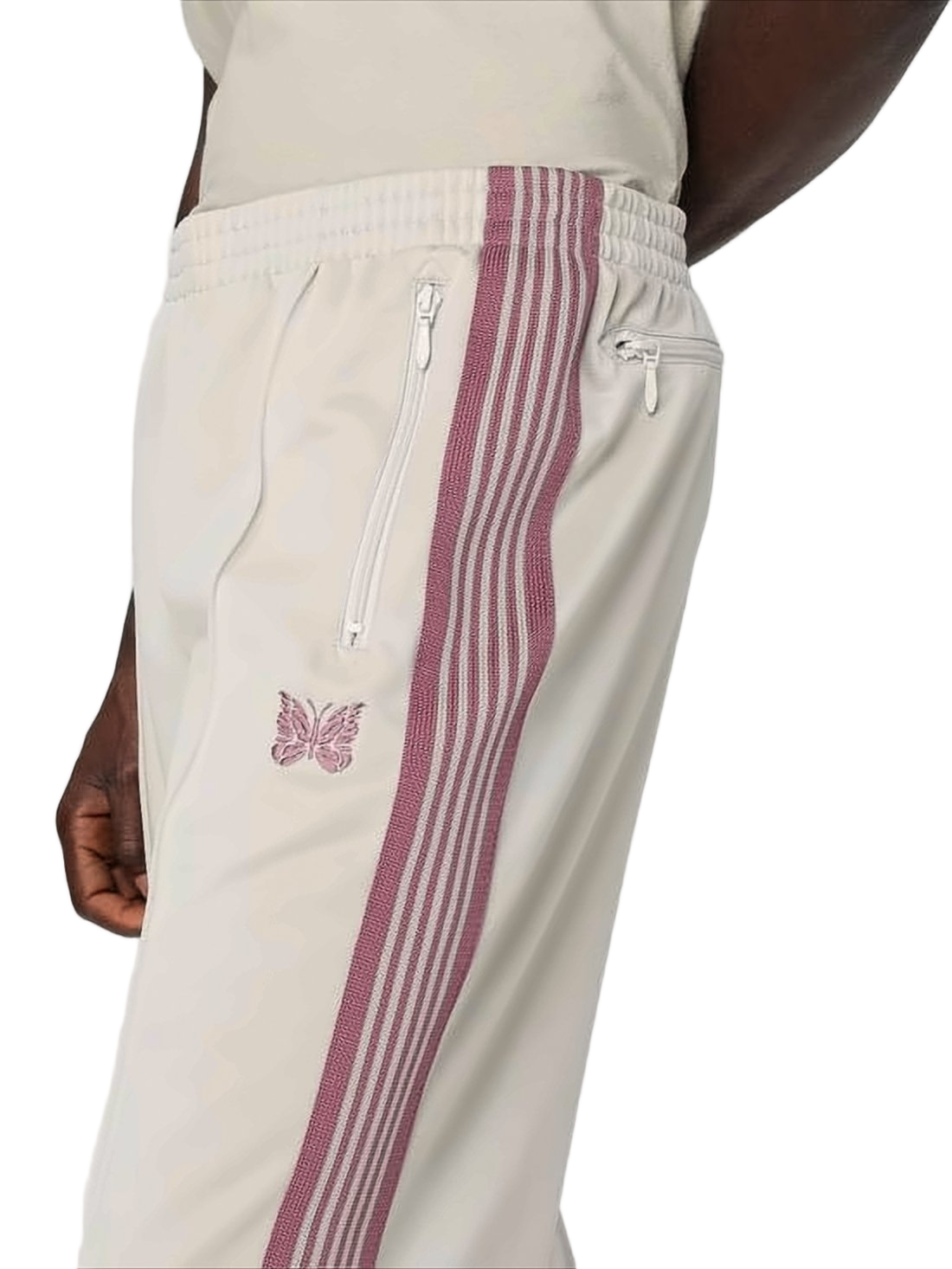 Relaxed-Fit Polyester Jogger Pants with Zippered Pockets