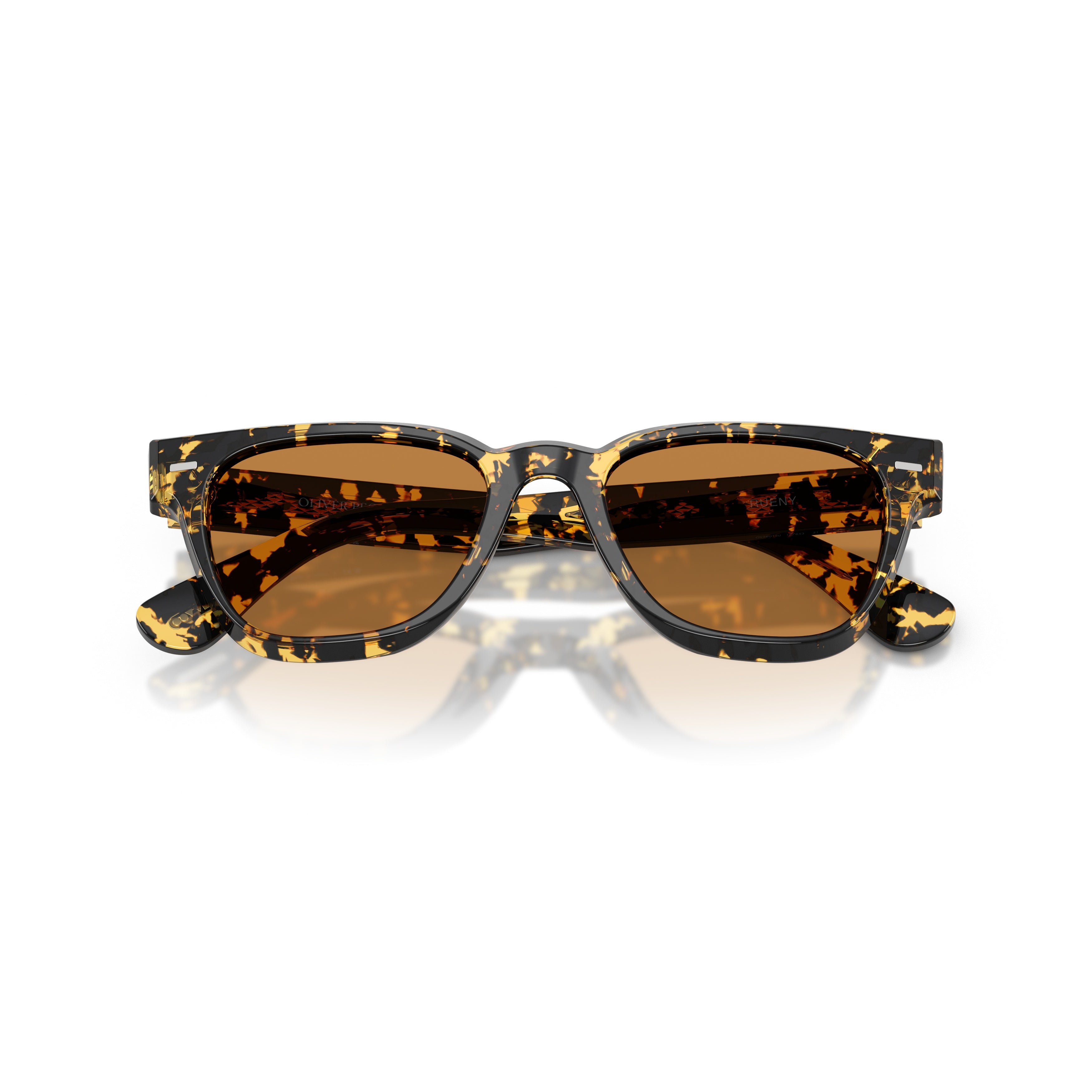 0ov5601su Bold Tortoiseshell-Patterned Sunglasses with Rectangular Frame