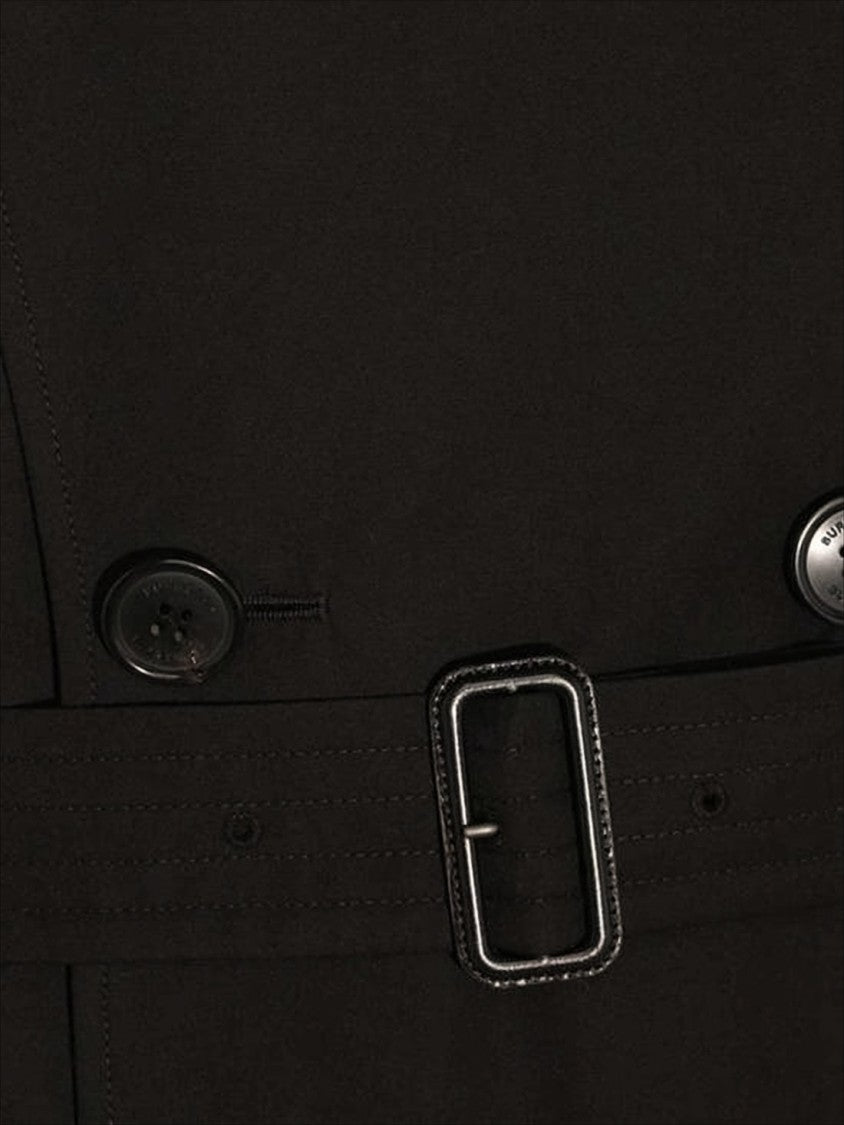 Double-Breasted Trench Coat With Belted Waist