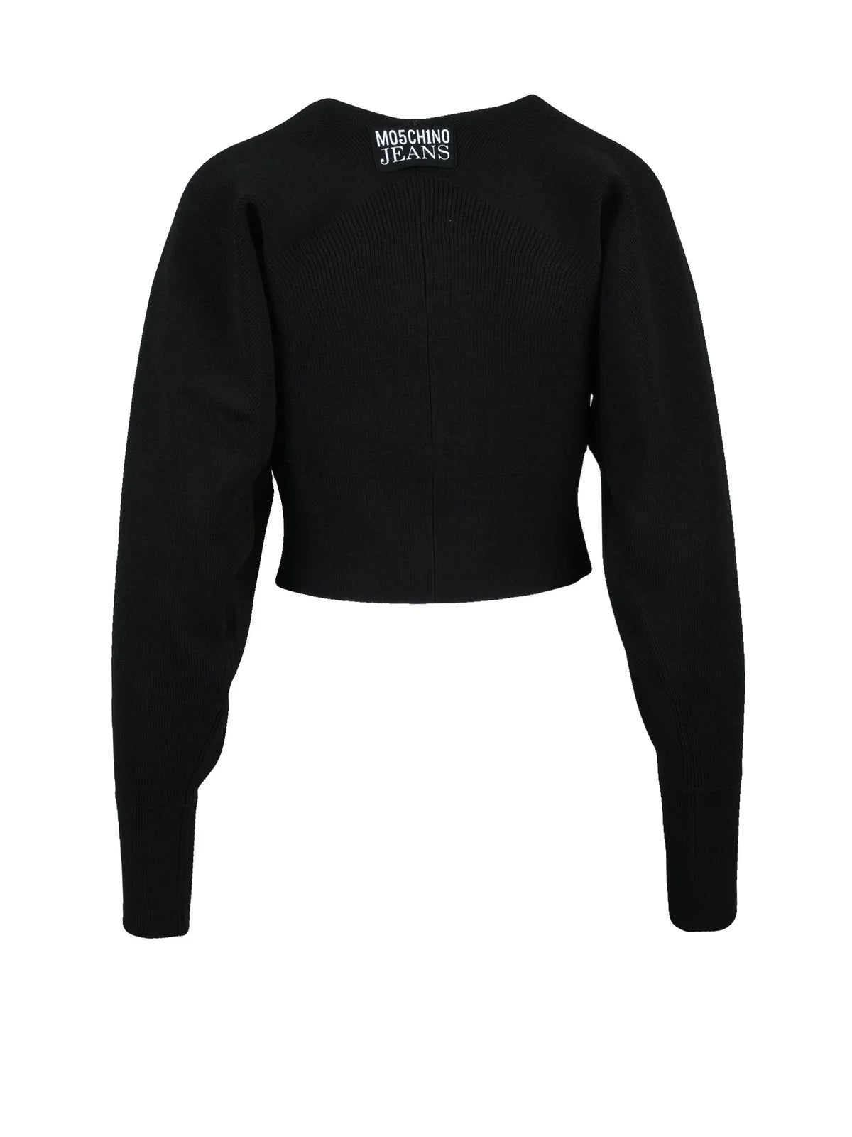 Black Viscose Polyester Short Cardigan
