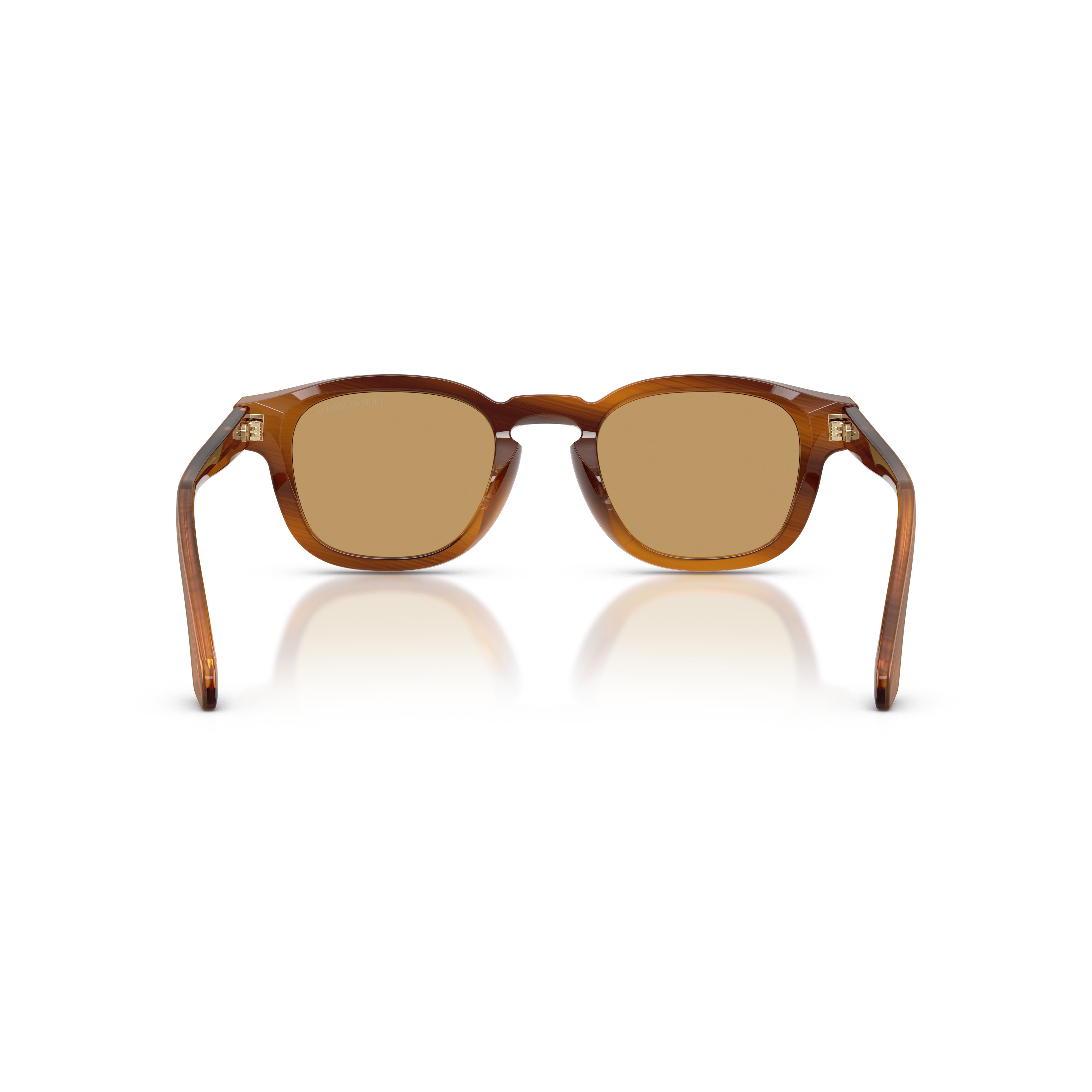 0ar8254u Translucent Brown Acetate Sunglasses with Rounded Square Frame