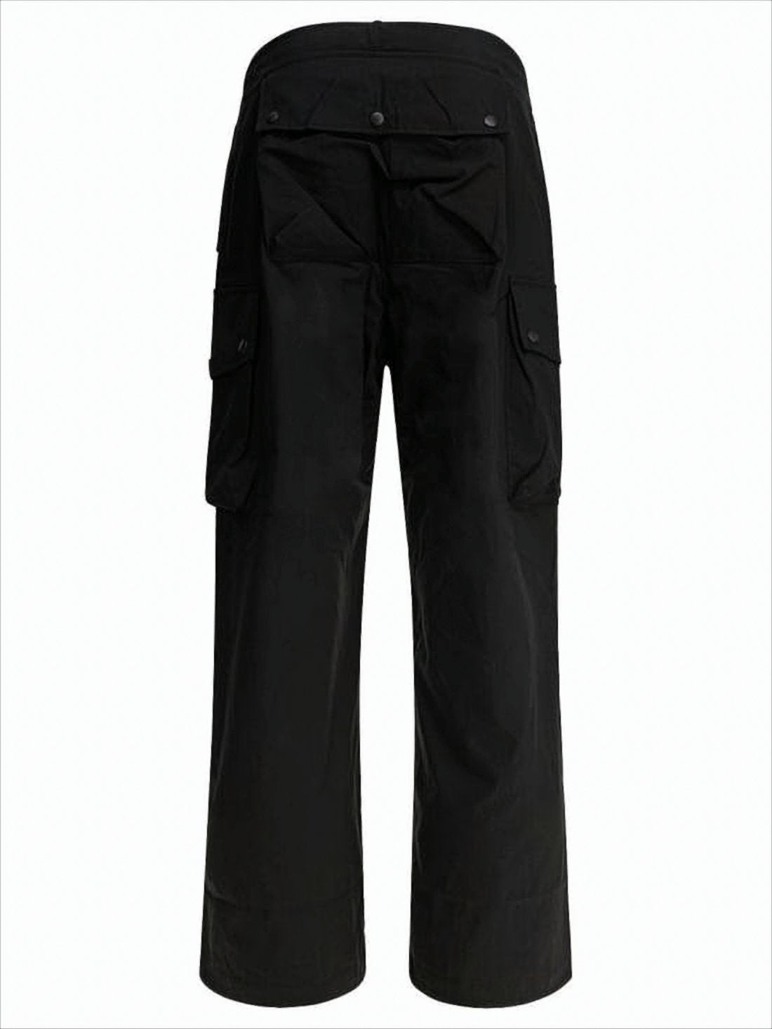 Structured Straight-Leg Pants with Flap Pockets