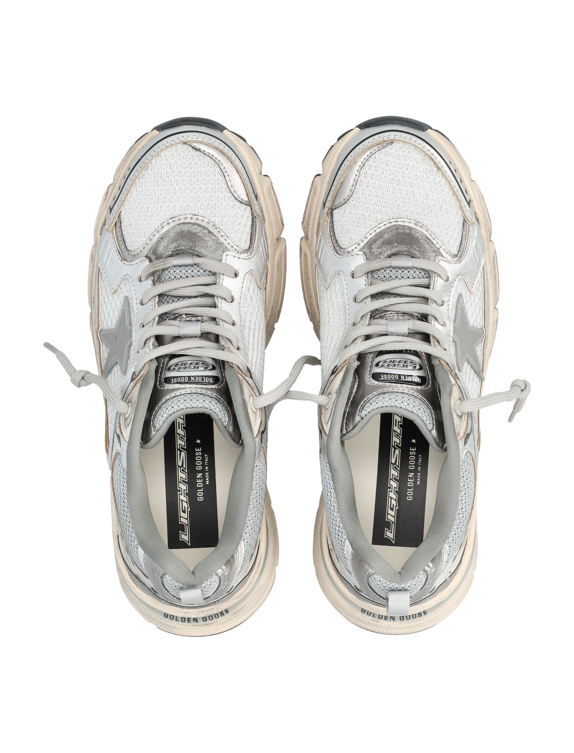 Golden Goose Lightstar Women'S Mesh And Nappa Sneakers