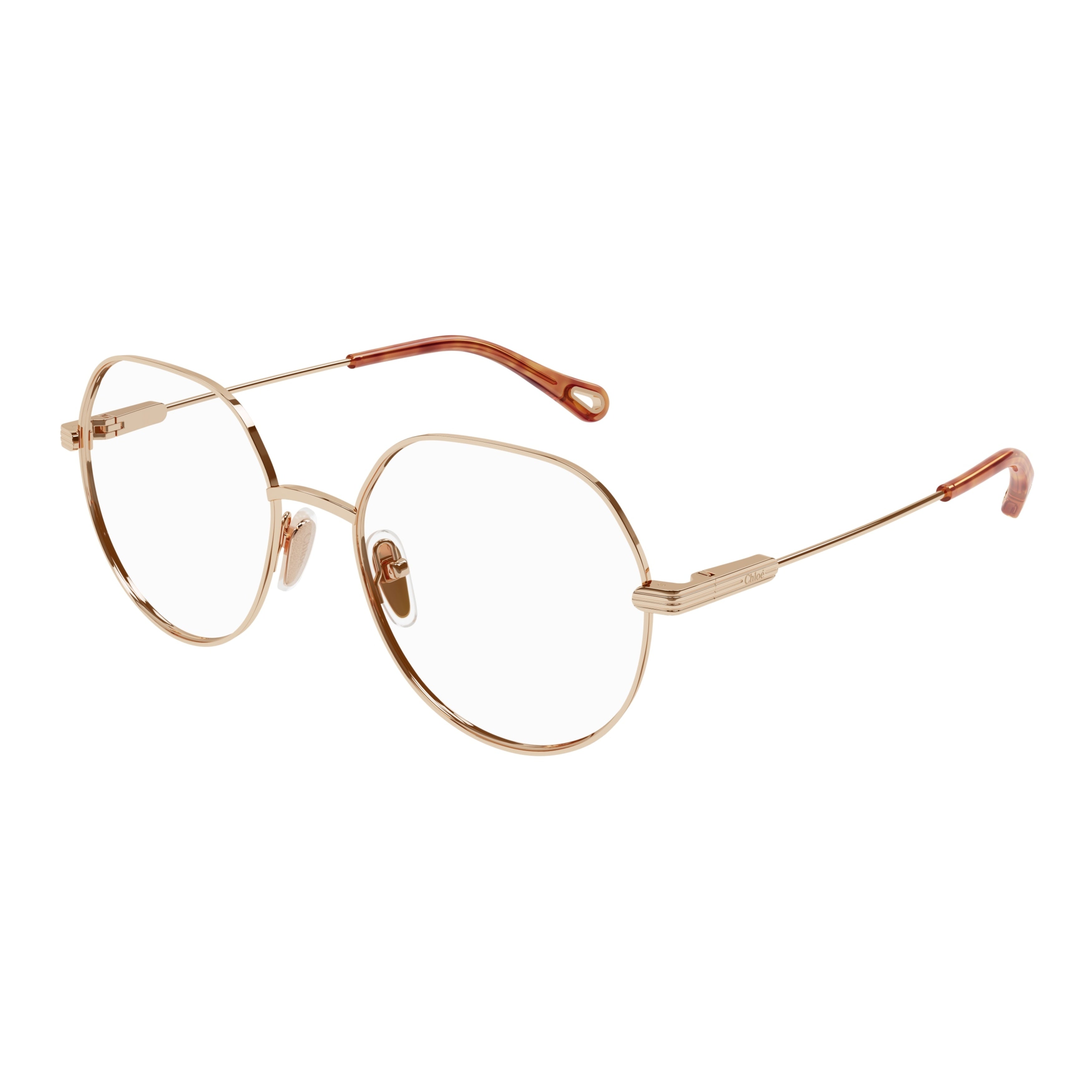 Ch0137o Geometric Gold-tone Eyeglasses