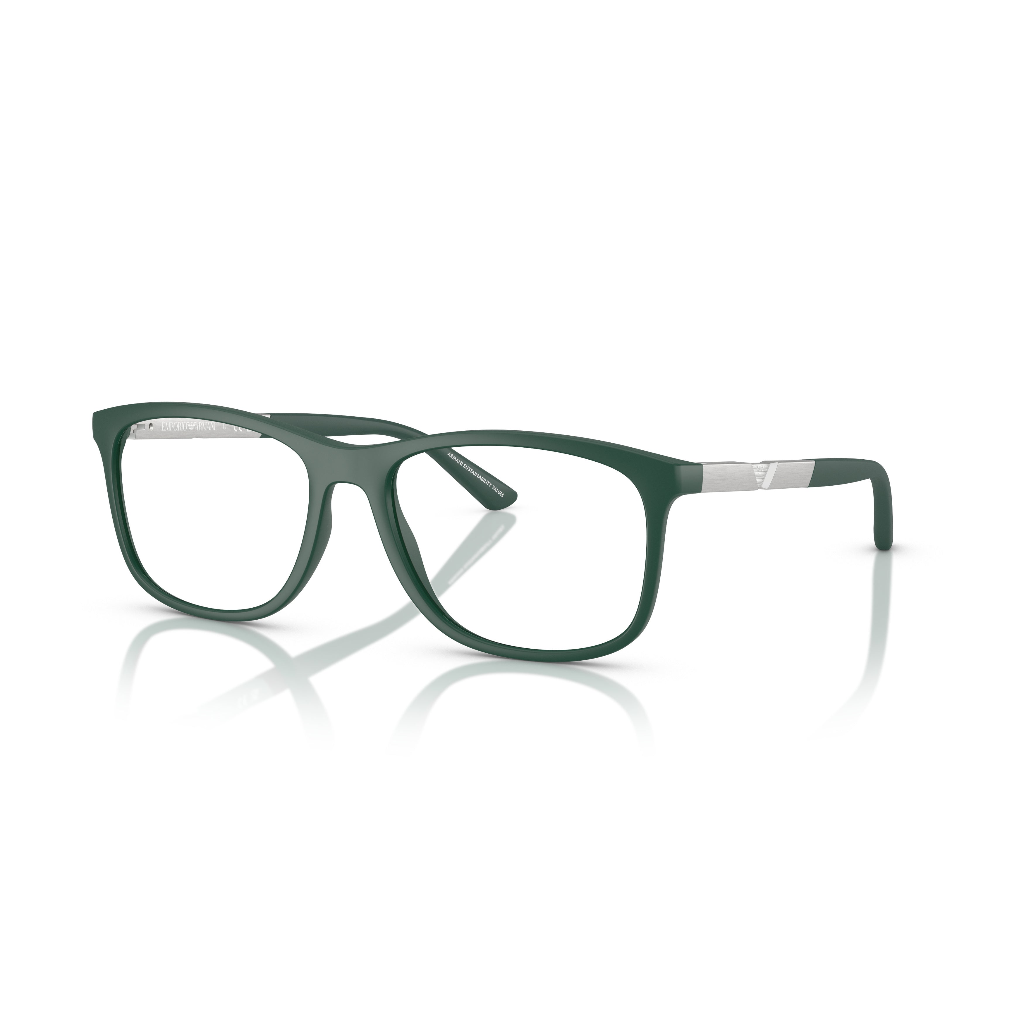 0ea3247 Oversized Square Frame Eyeglasses in Deep Green Matte Finish