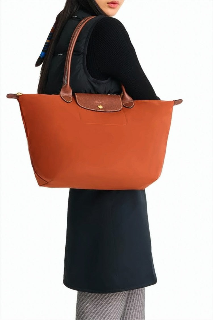 Spacious Orange Tote Bag