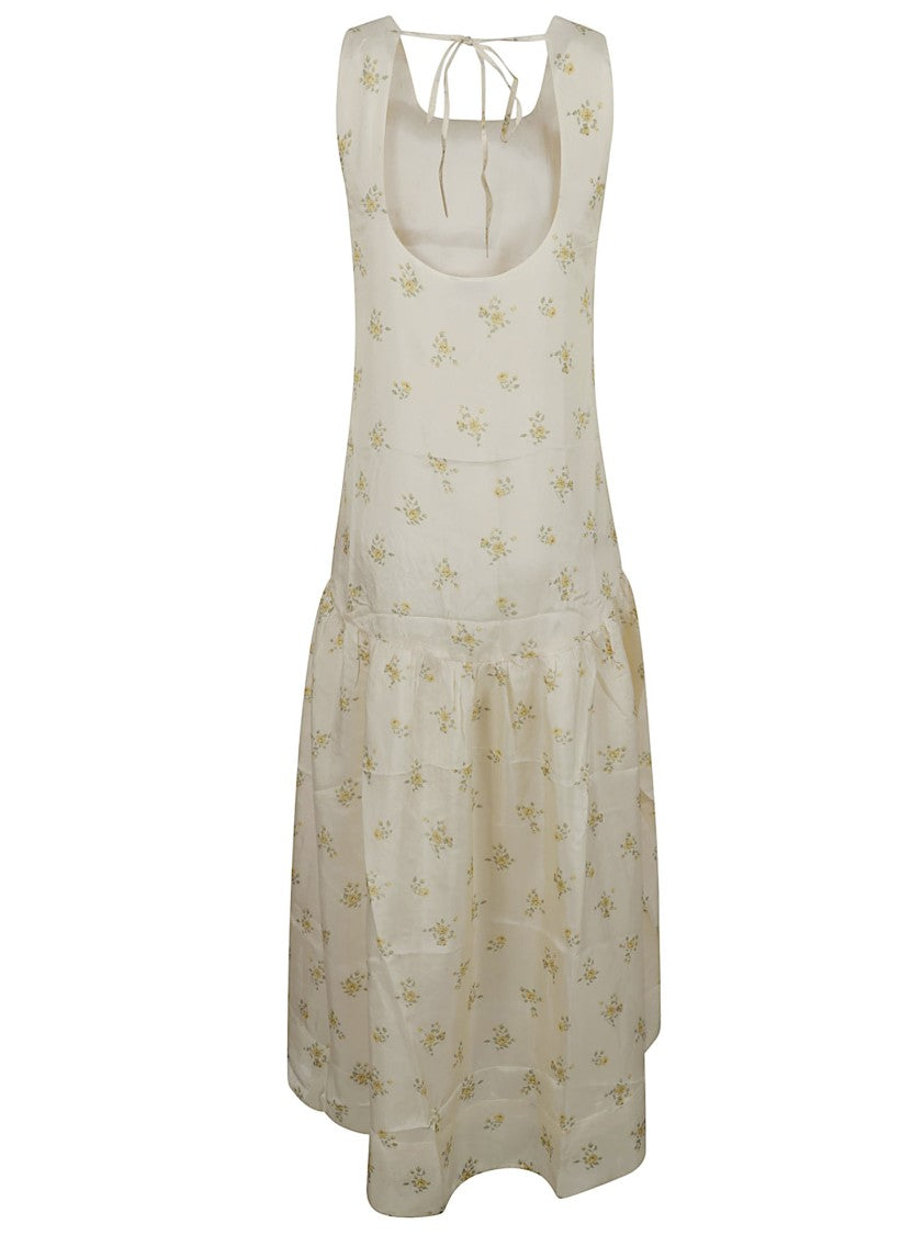 Sleeveless Tiered Dress With Floral Print