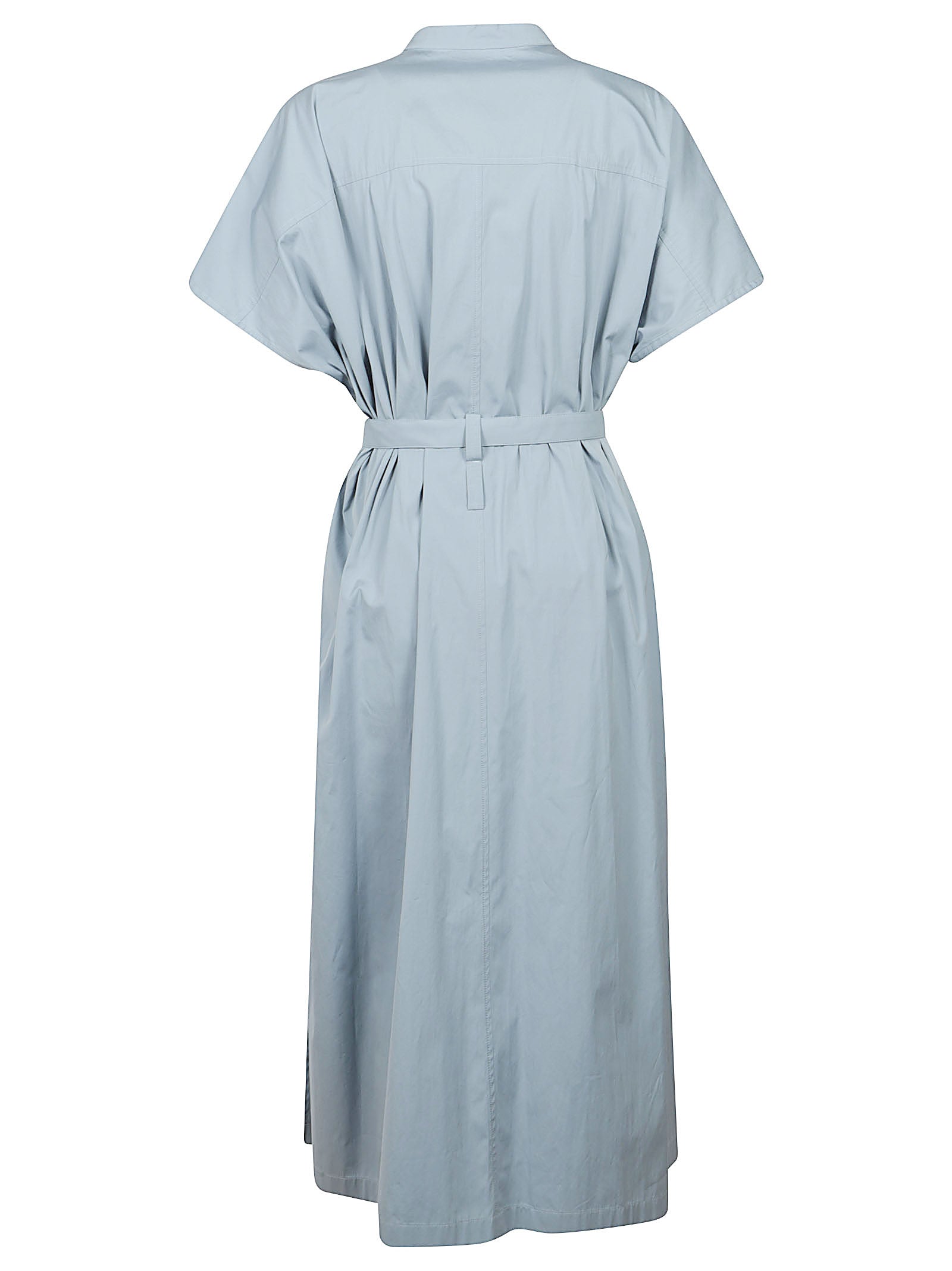 Flowing Midi Dress with Belted Waist