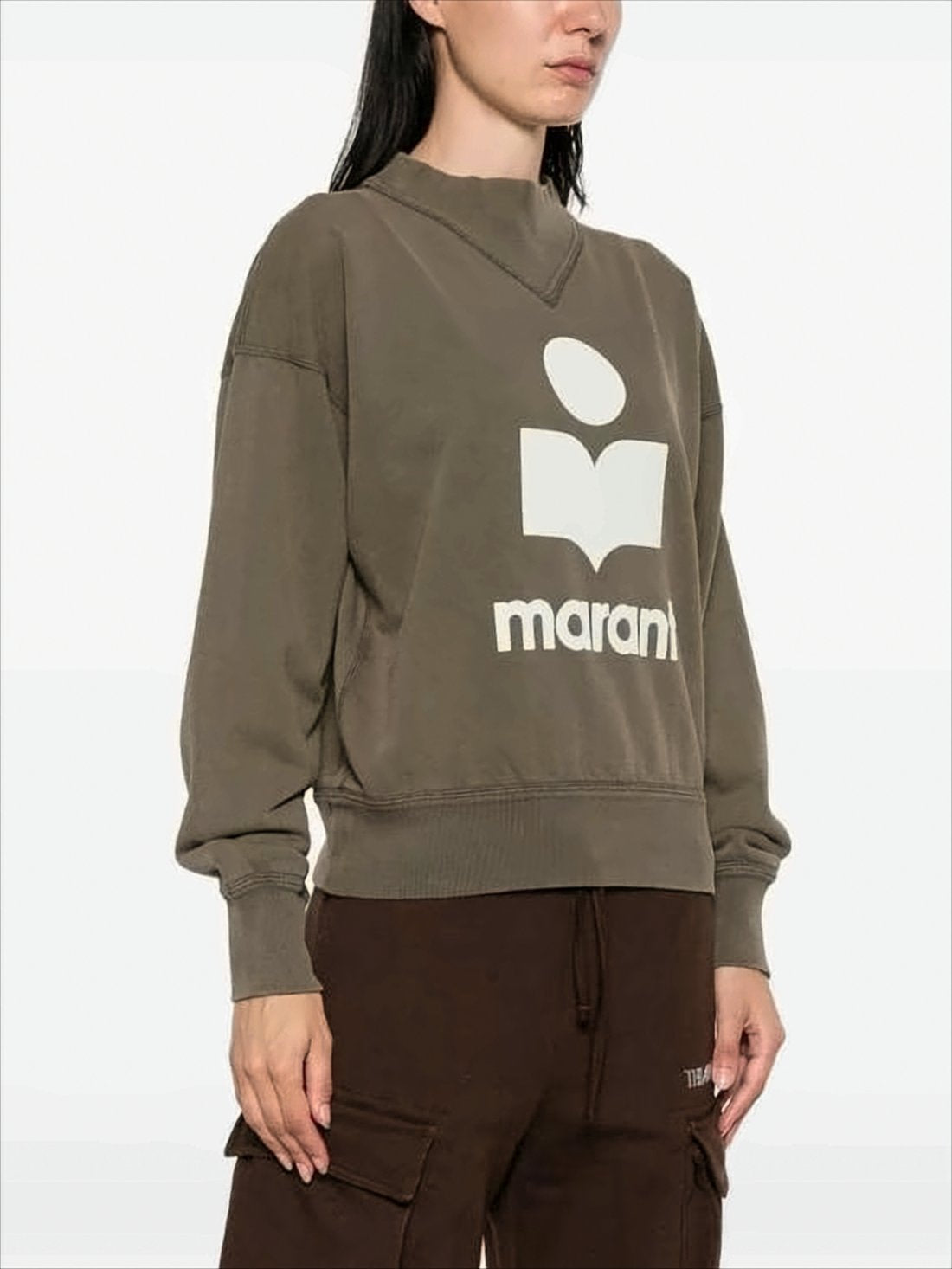 Relaxed Fit Long-Sleeve Sweatshirt with Graphic Logo