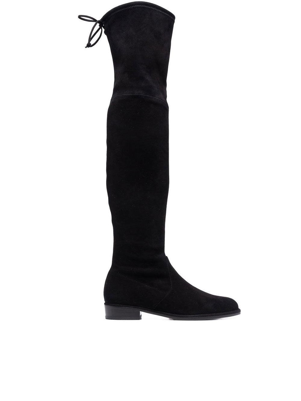 Black Lowland Smooth Leather Knee-High Boots