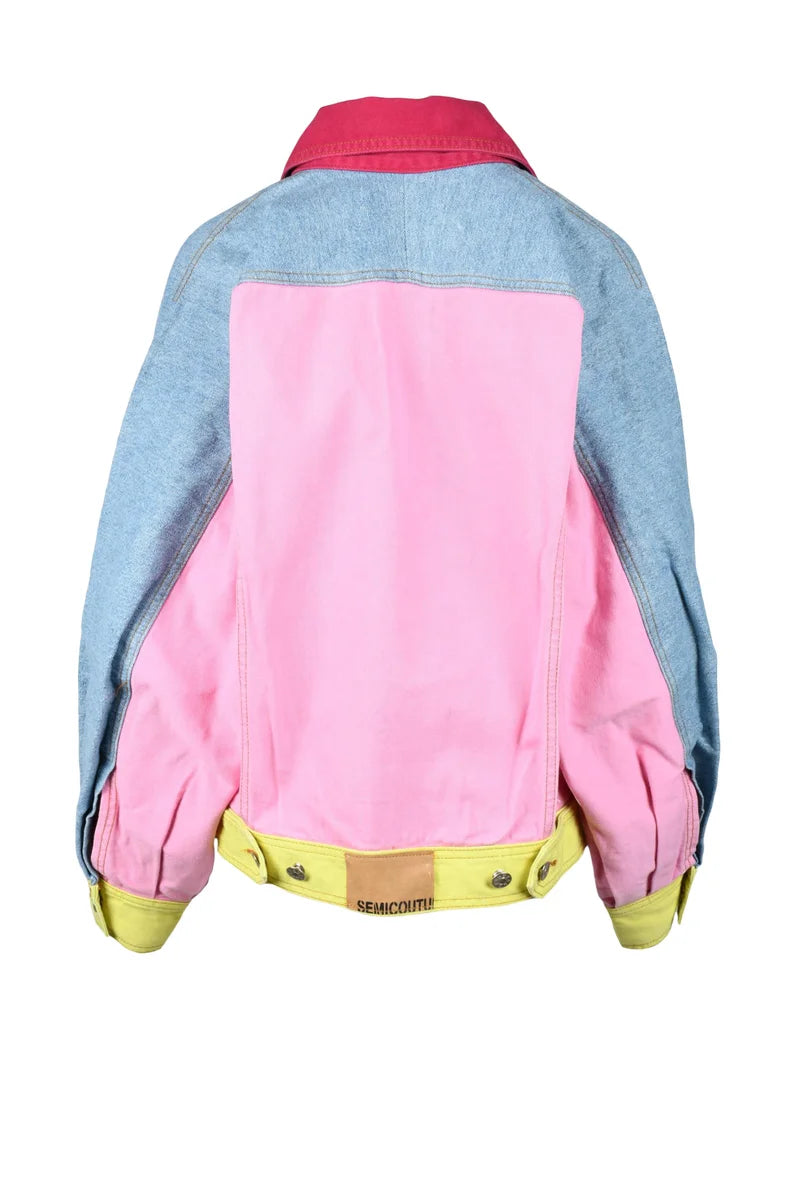 Multicolore Patchwork Jacket with Artistic Design