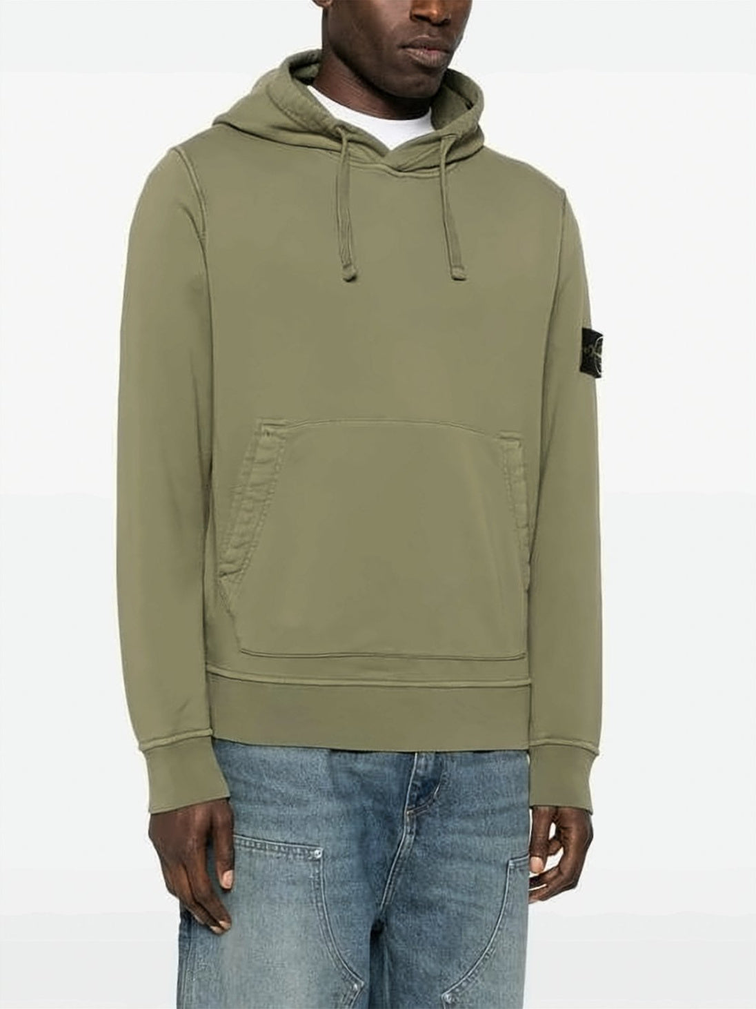 Relaxed Fit Green Hoodie
