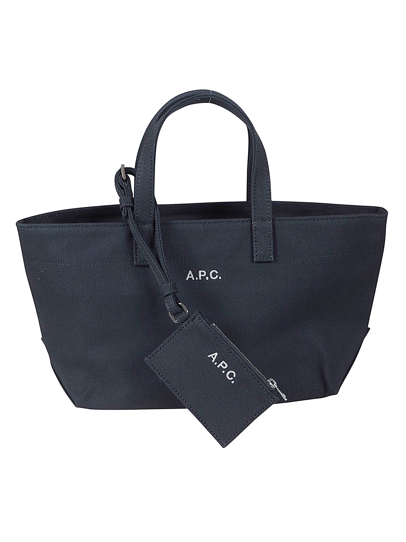 Structured Black Cotton Tote Bag