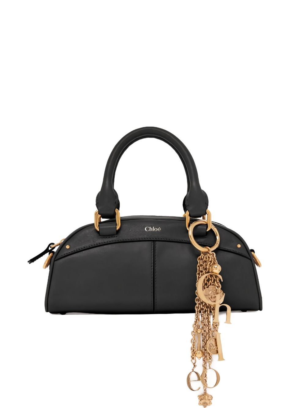 Structured Handbag with Gold-Tone Hardware