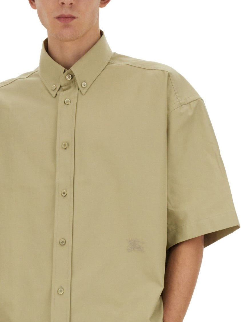 Short-Sleeved Button-Down Cotton Shirt