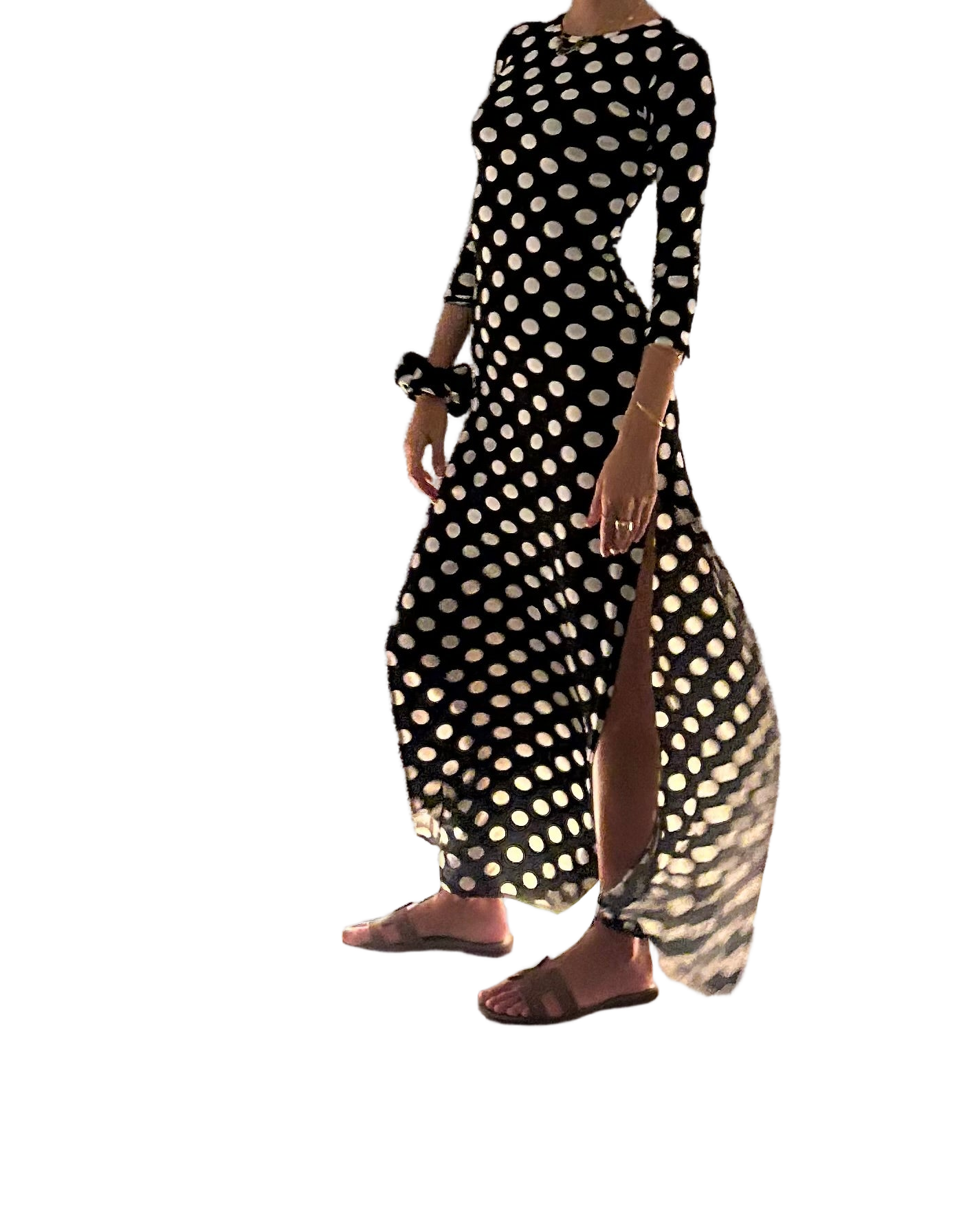 Ayana Dress With Large Polka Dots