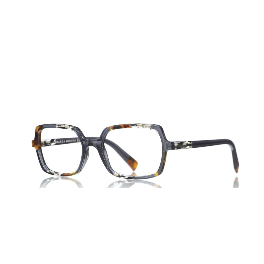 Mosaico 175 Oversized Square Frame Eyeglasses with Mosaic Pattern