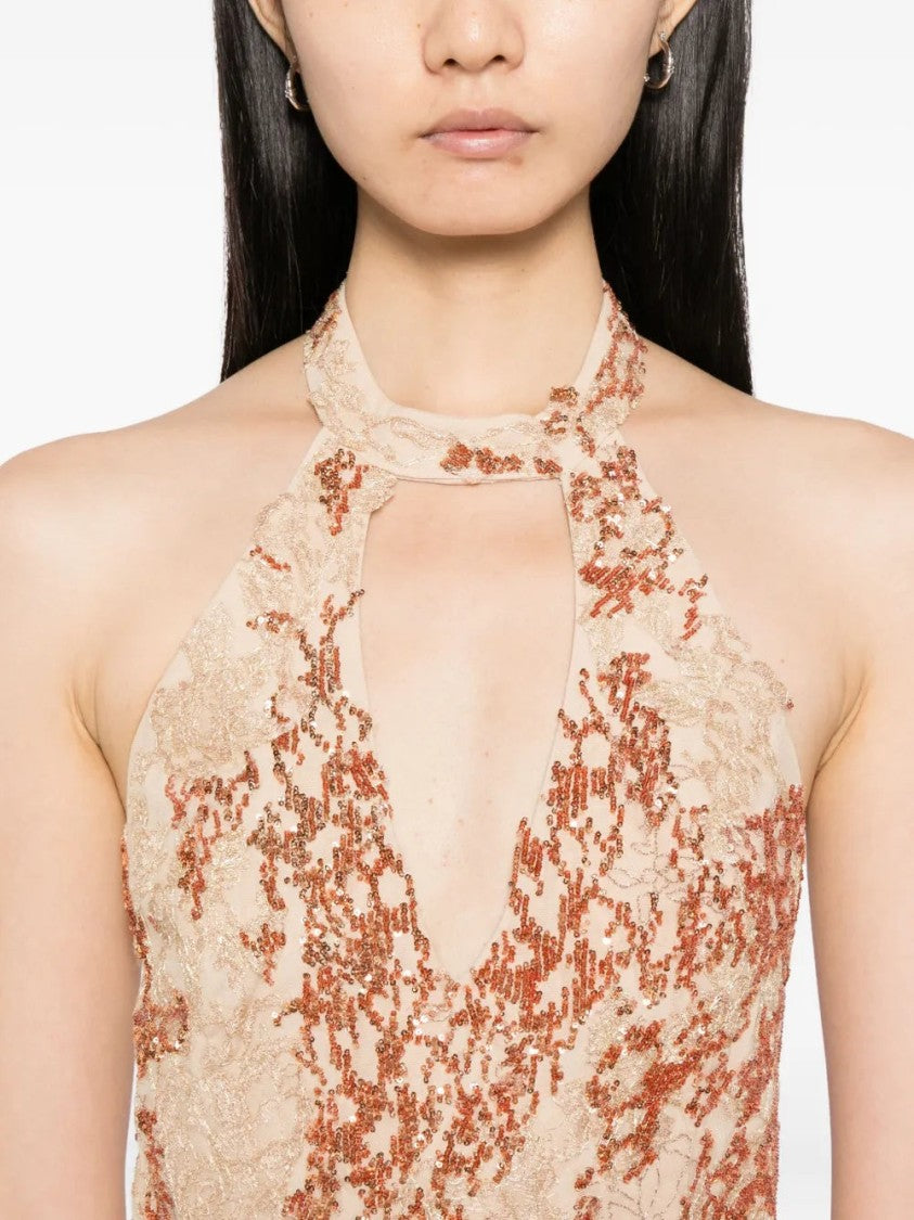 Embroidered Long Dress