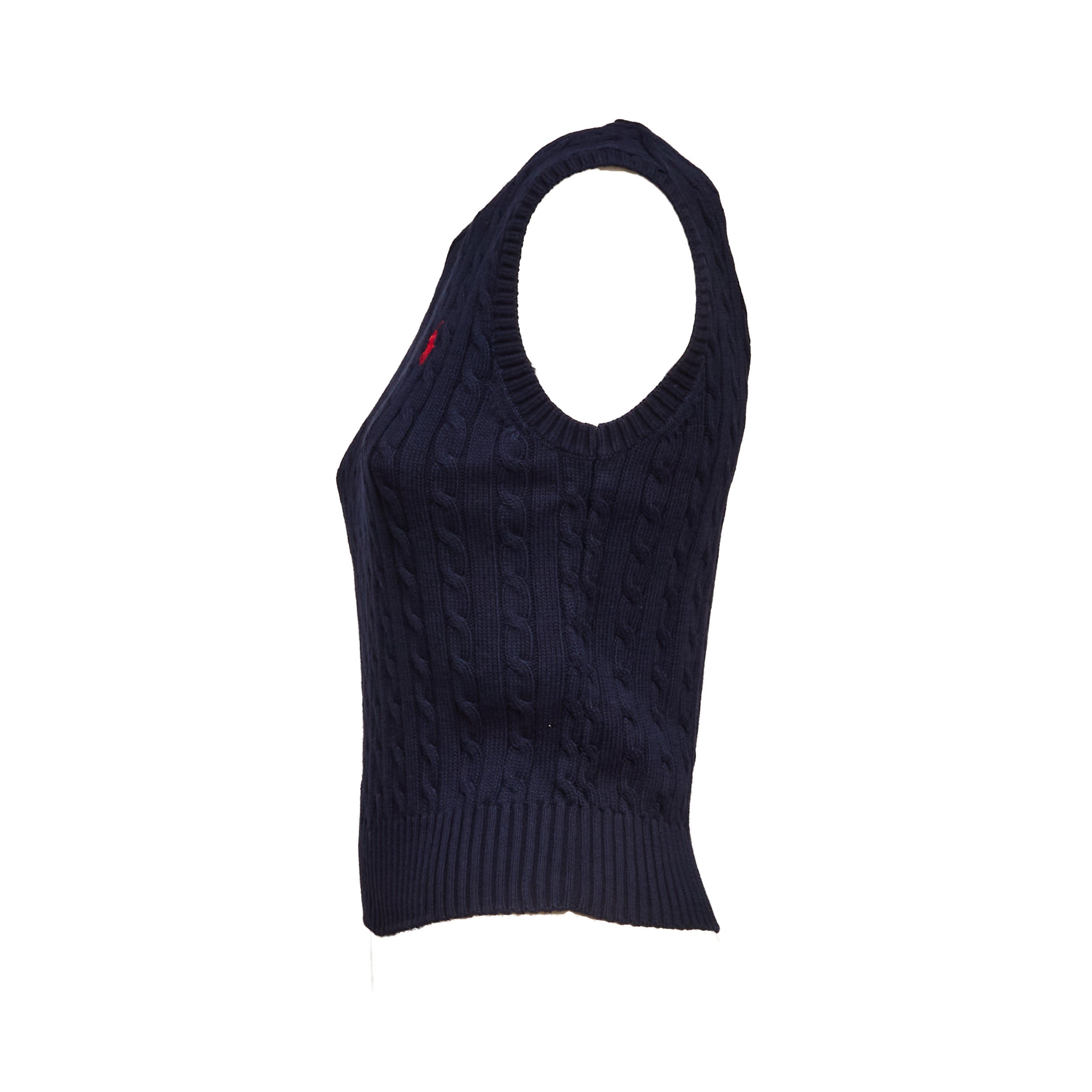 Cable-Knit Crewneck Vest