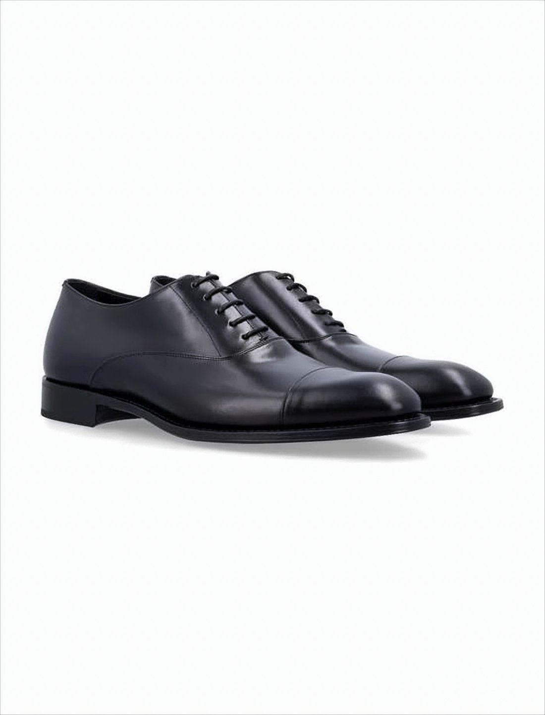 Refined Black Calfskin Oxford Shoes