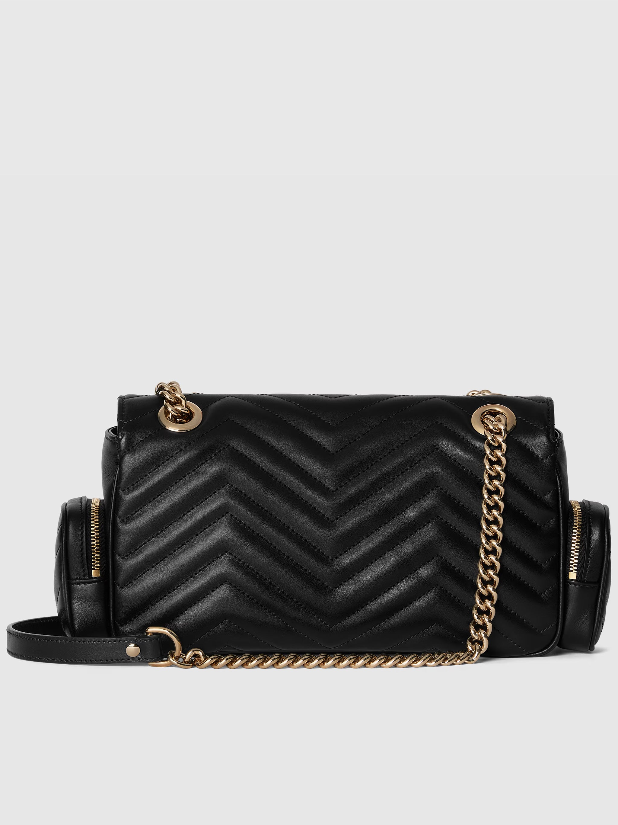 Black Marmont 2 Chevron Matelassé Bag