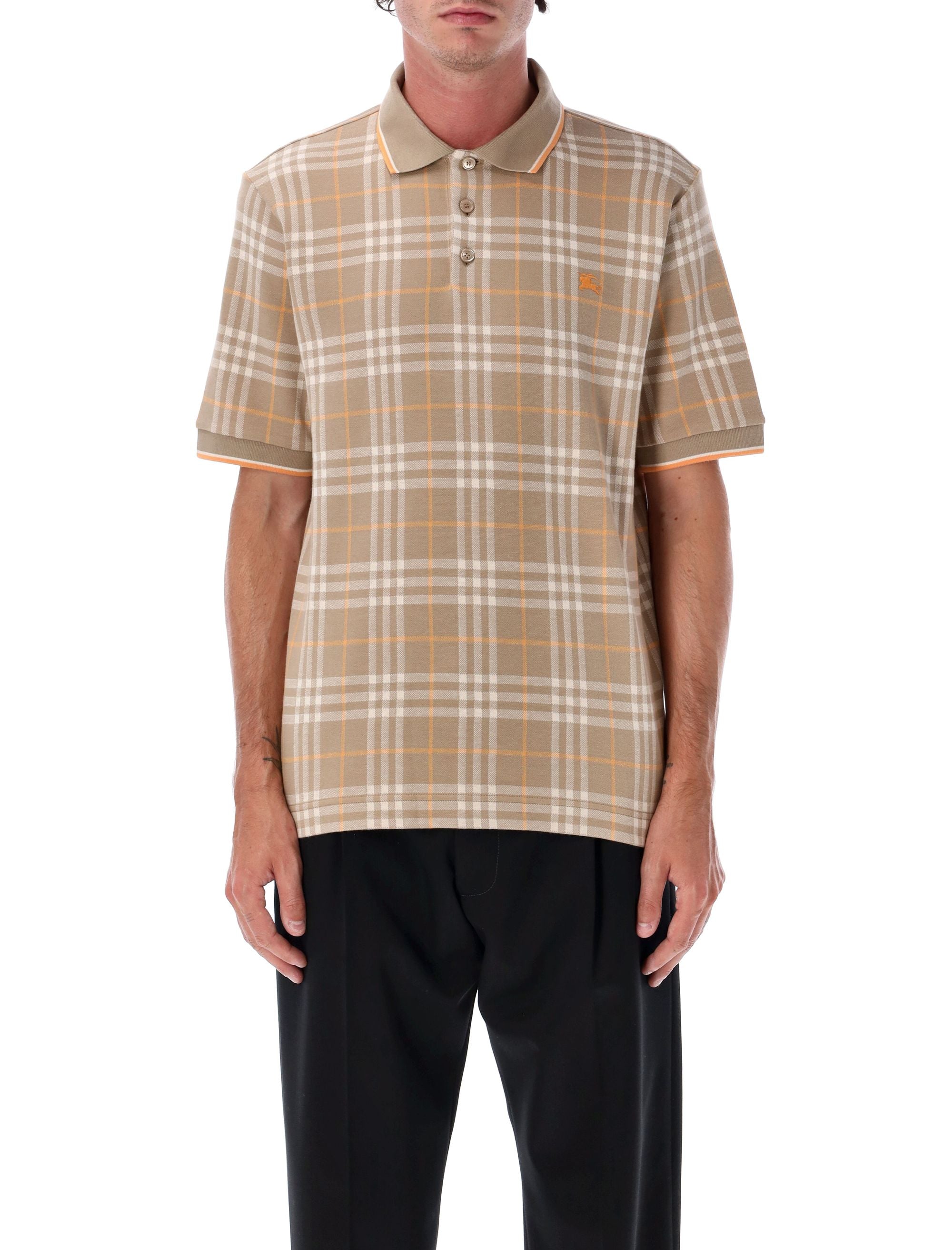 Broom Check Cotton Polo Shirt