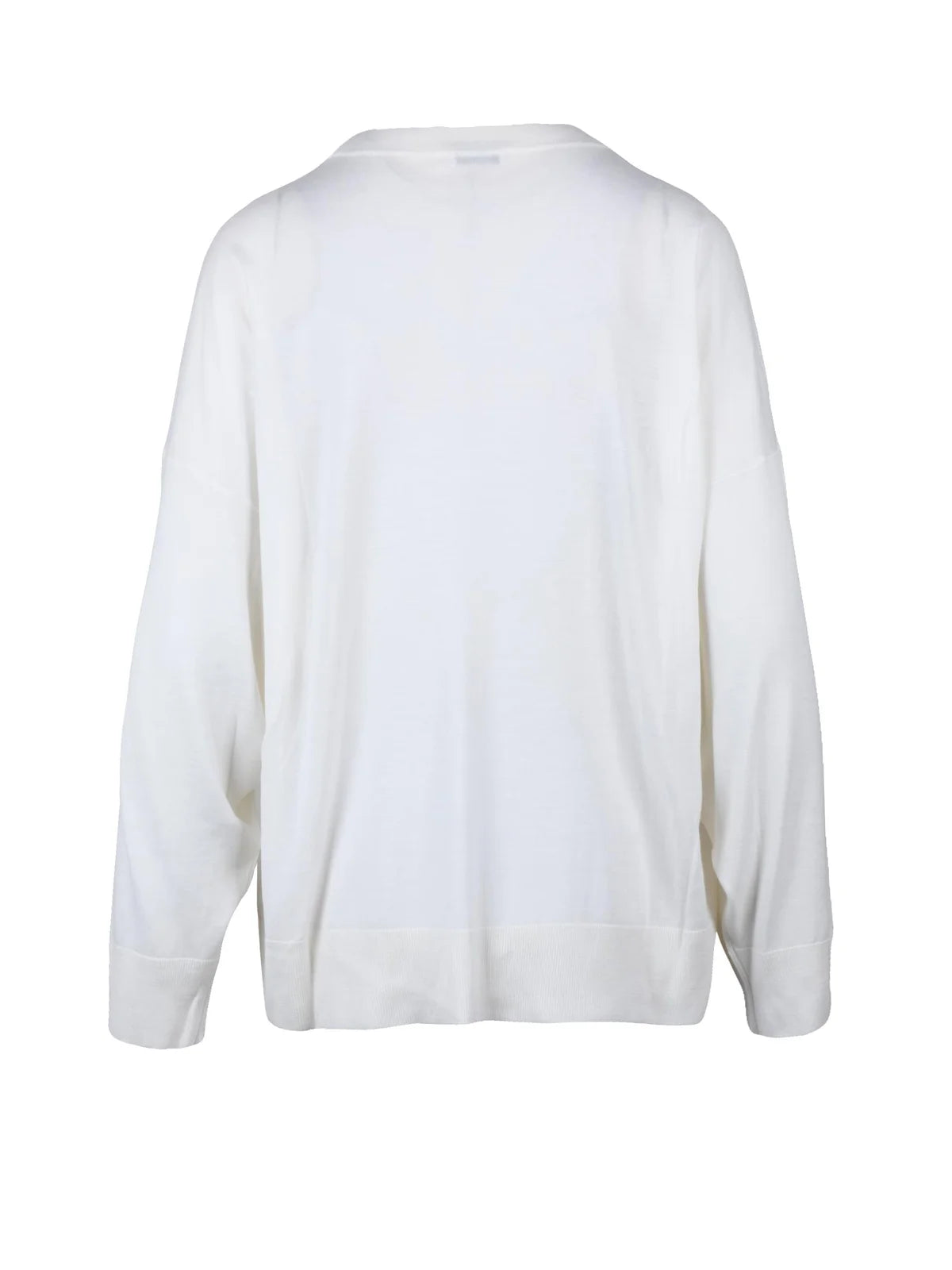 White Virgin Wool Cashmere Women Sweater
