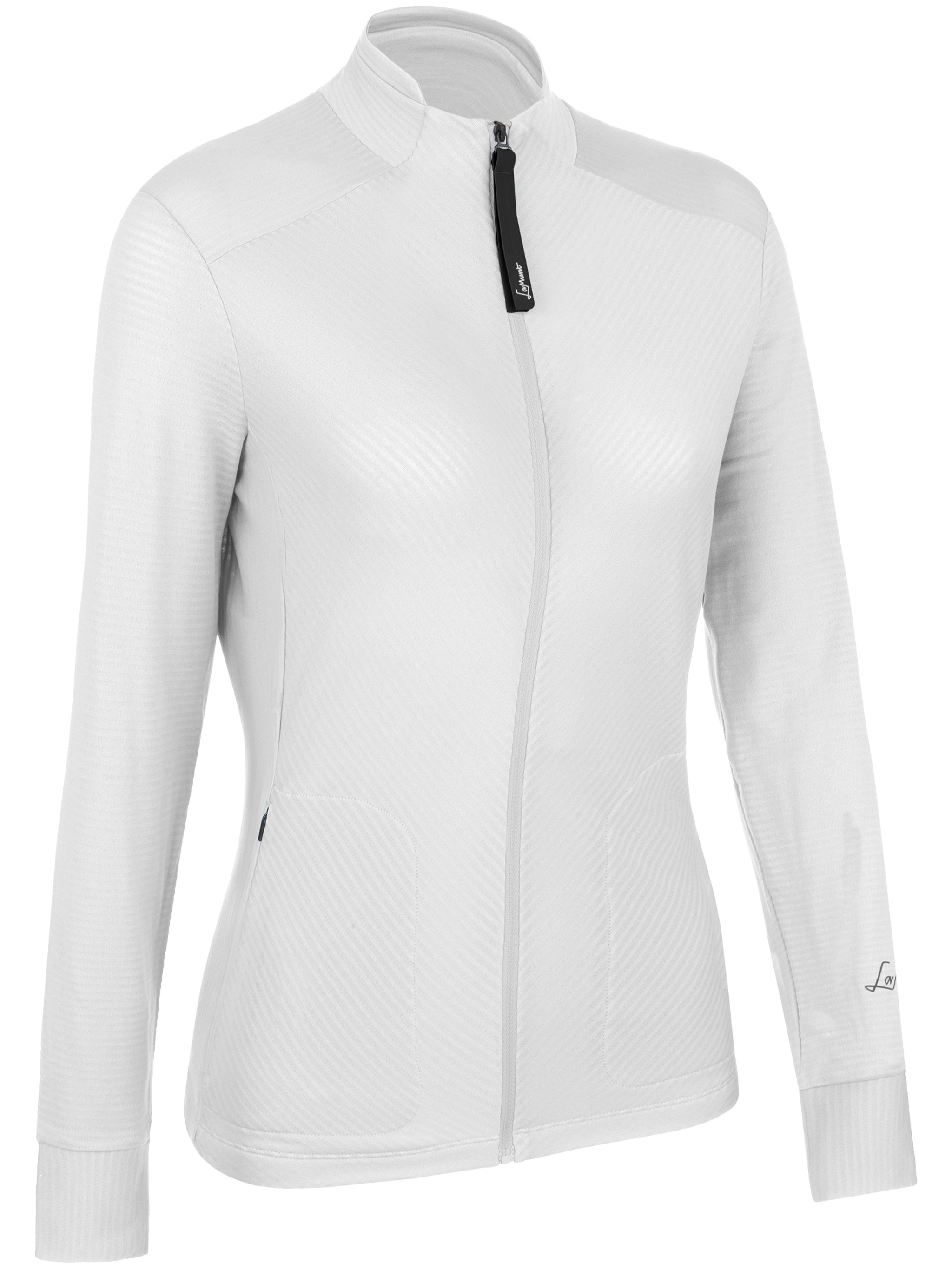 White Emy Light Full Zip Textured Jacket