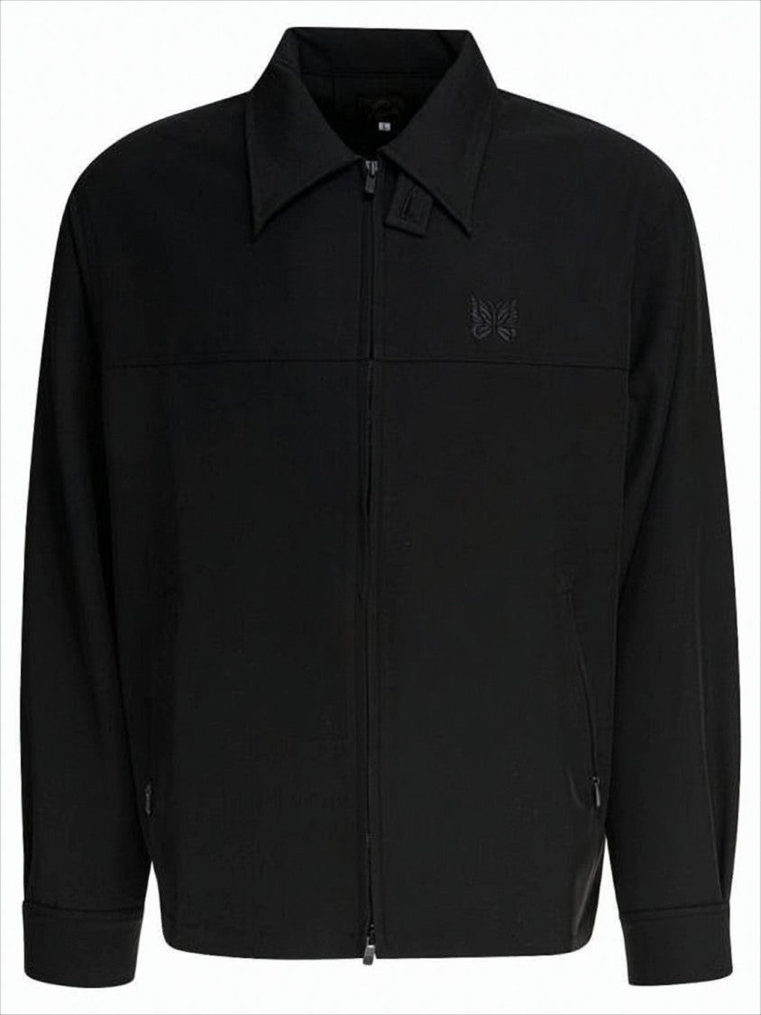 Pleading Detail Black Zippered Jacket