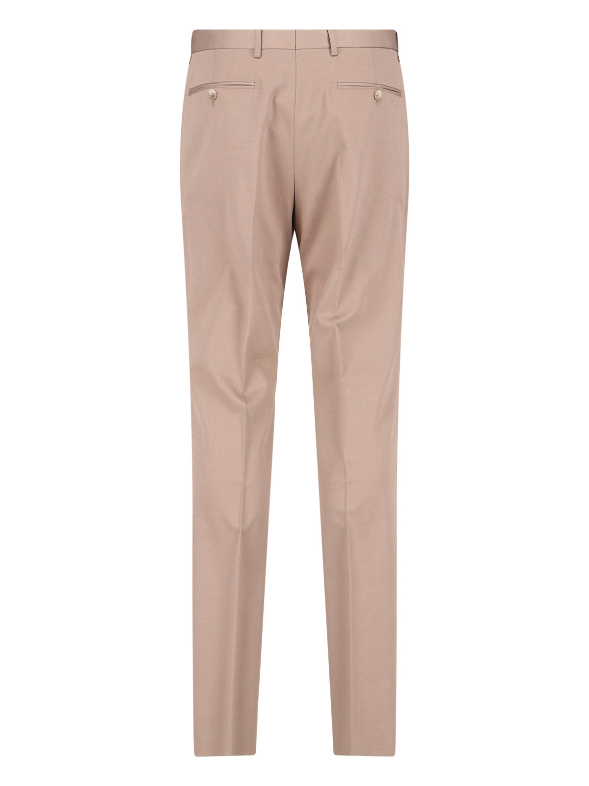 Beige Dress Shirt With Classic Collar And Button-Down Front